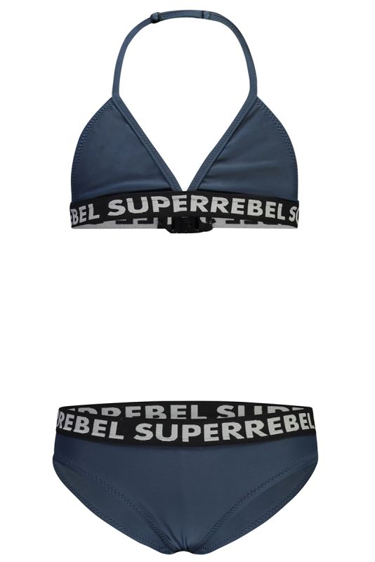 Superrebbel Isla Basic Cool Triangle Bikini Blauw Voorwinden