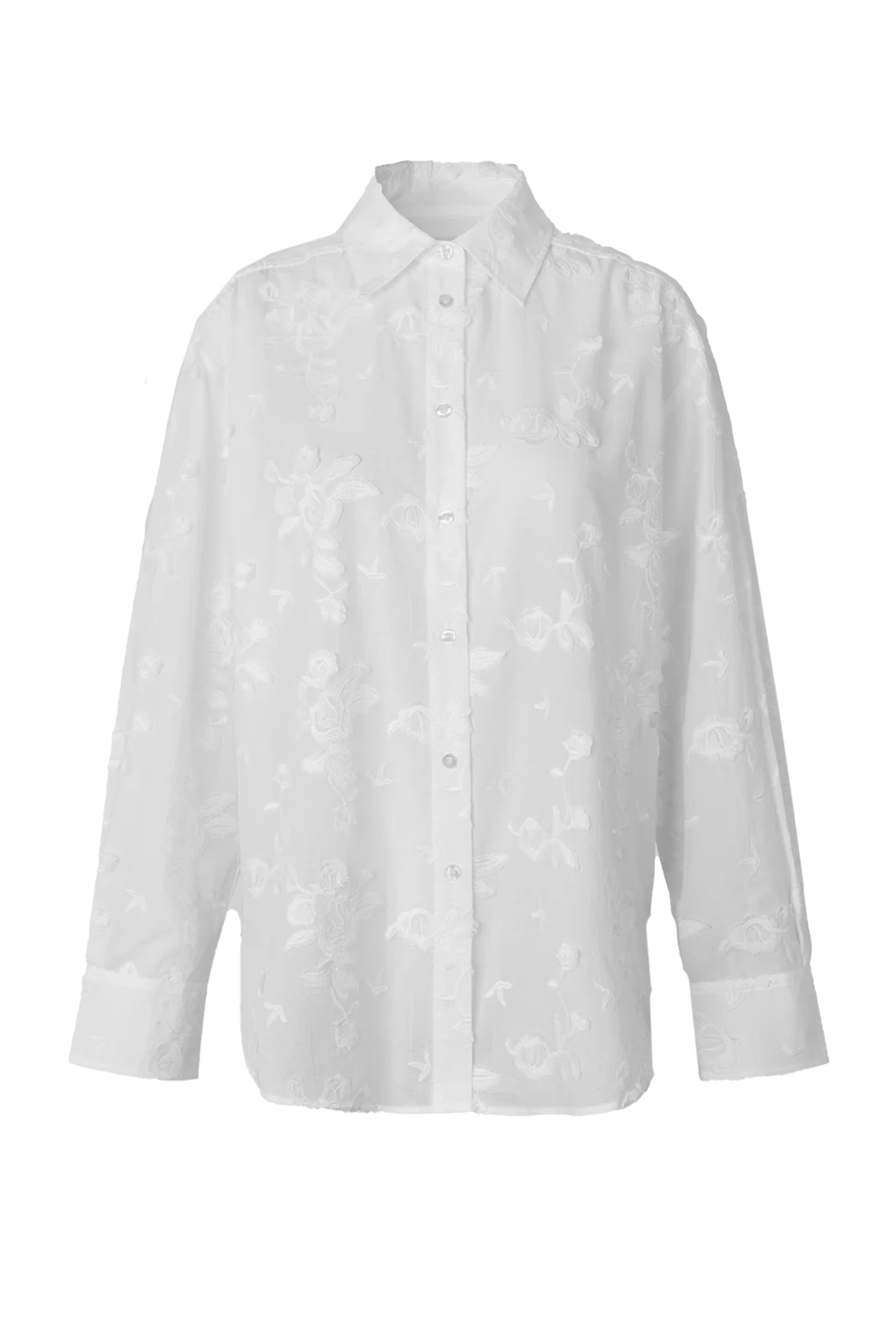 Dames blouse lange mouw wit