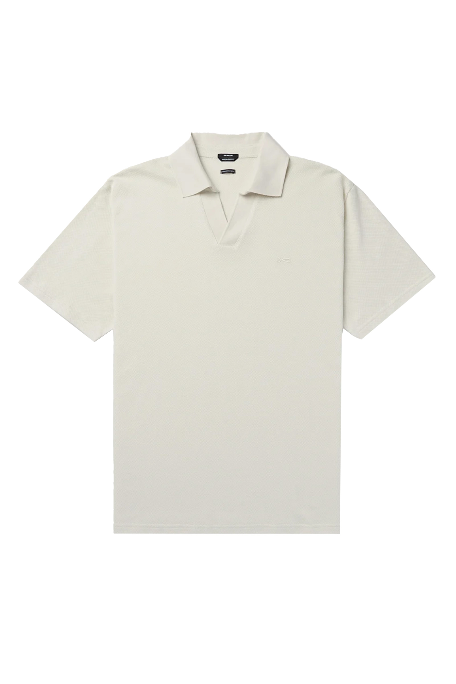 Heren polo korte mouw ecru