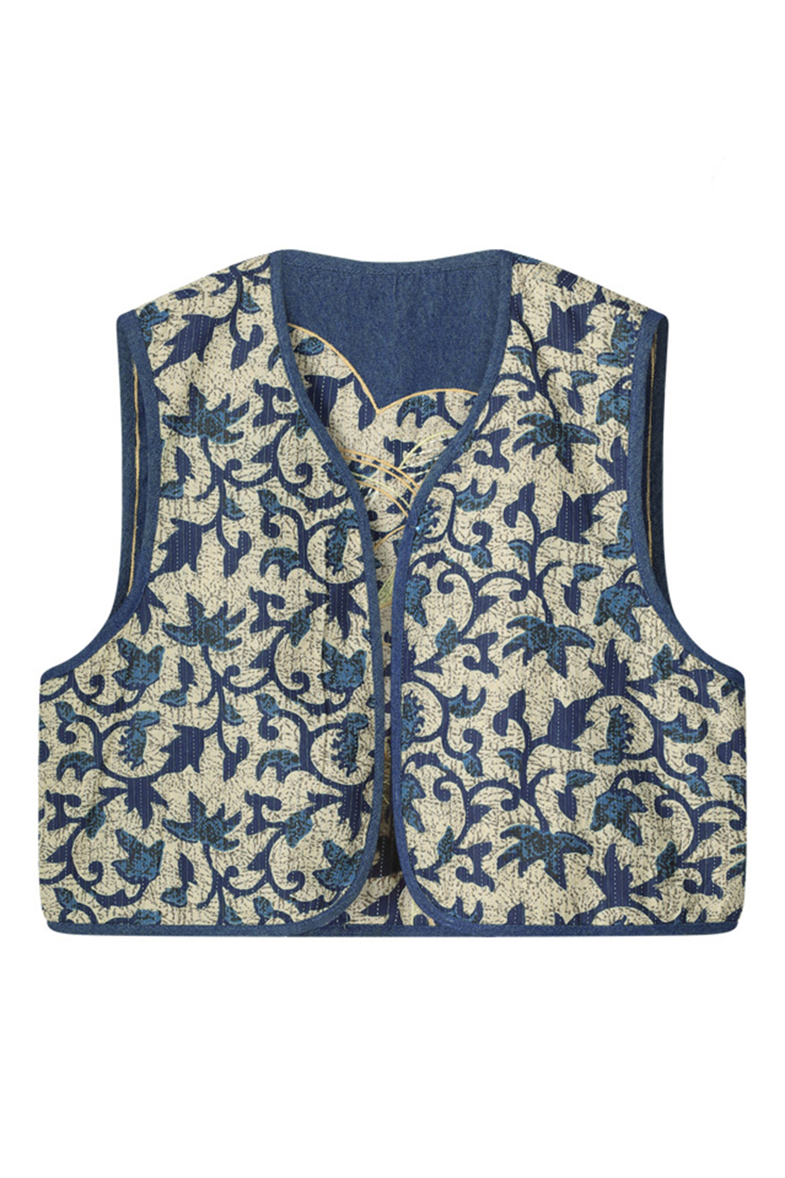 Dames gilet blauw