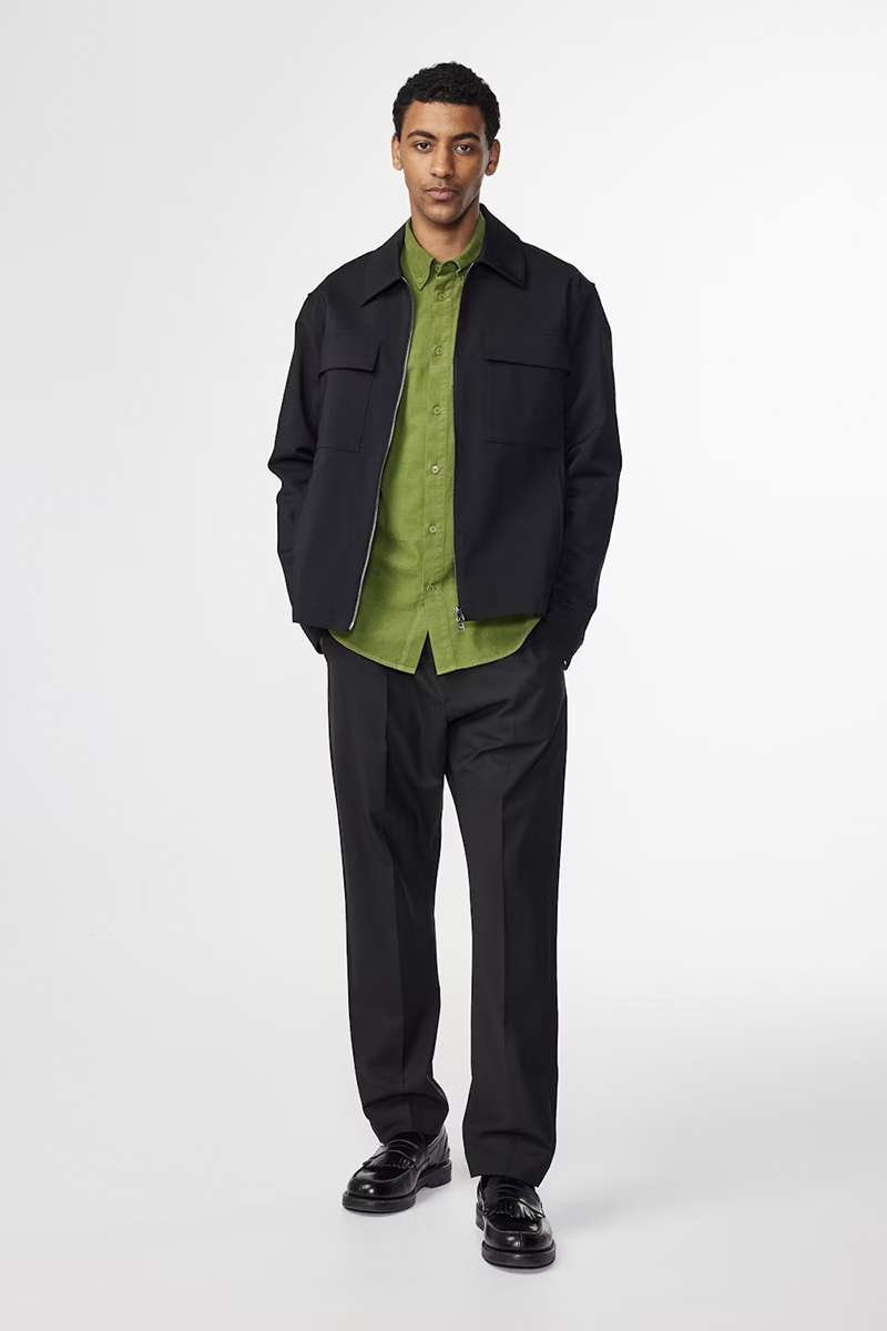 Heren overshirt zwart