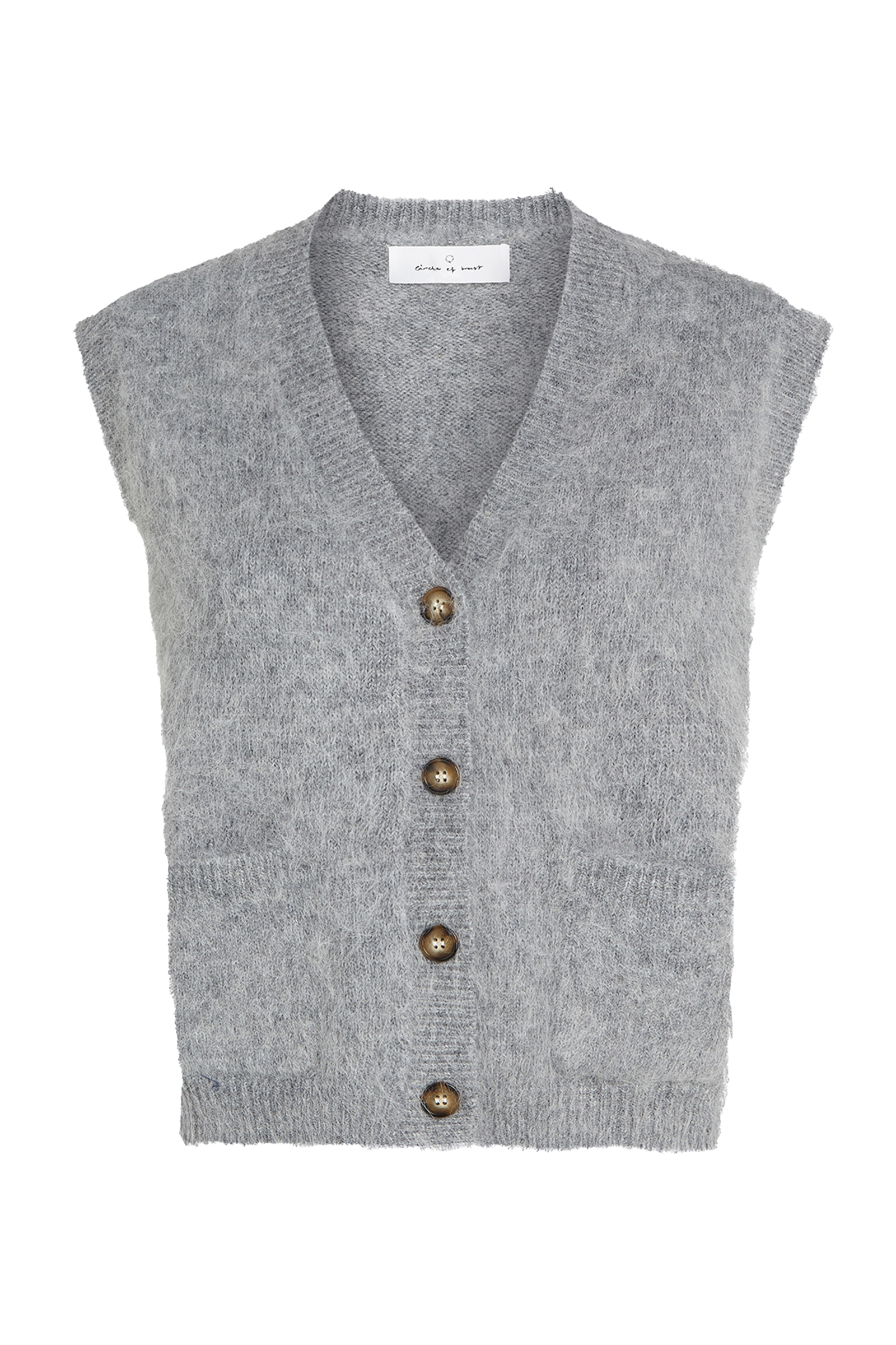 Dames gilet grijs