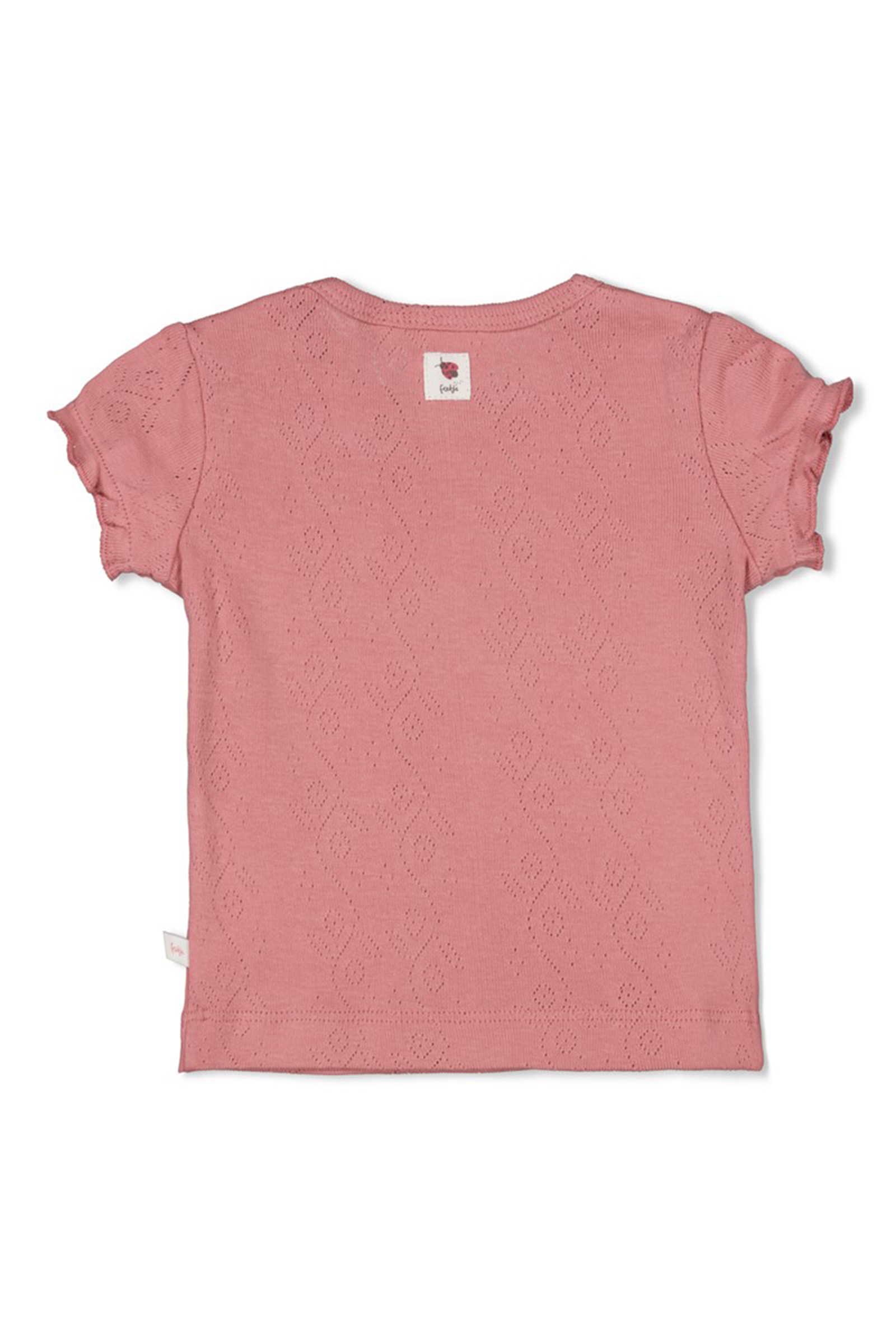 Baby t-shirt korte mouw rose