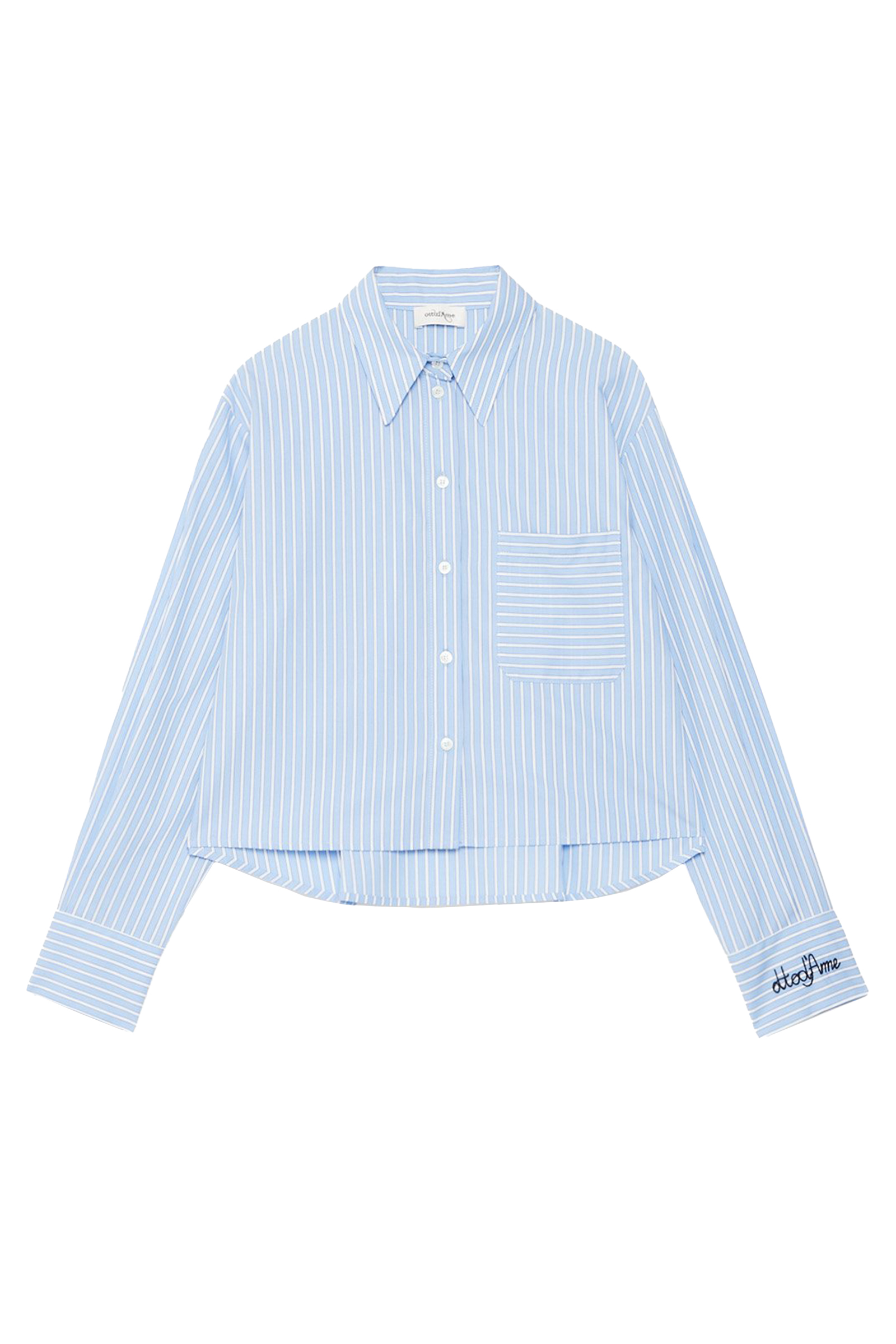 Dames blouse lange mouw blauw