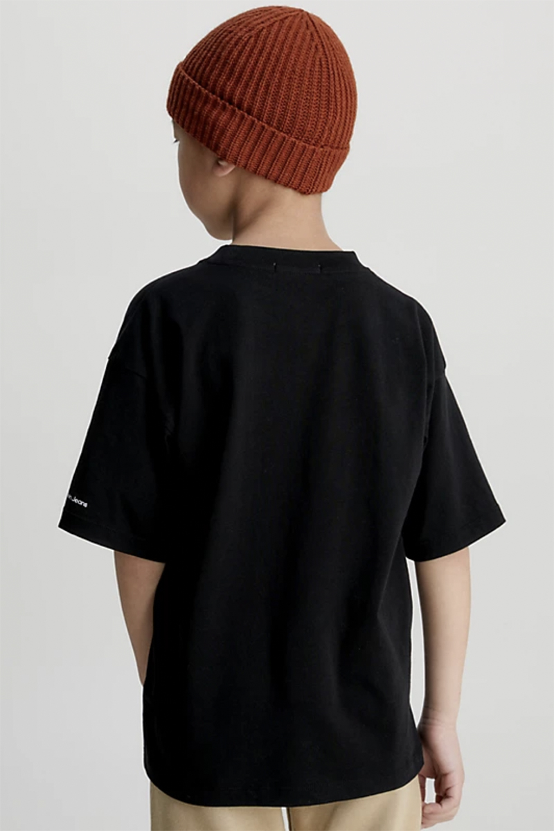 Calvin Klein glitched monogram tshirt Zwart-1 3
