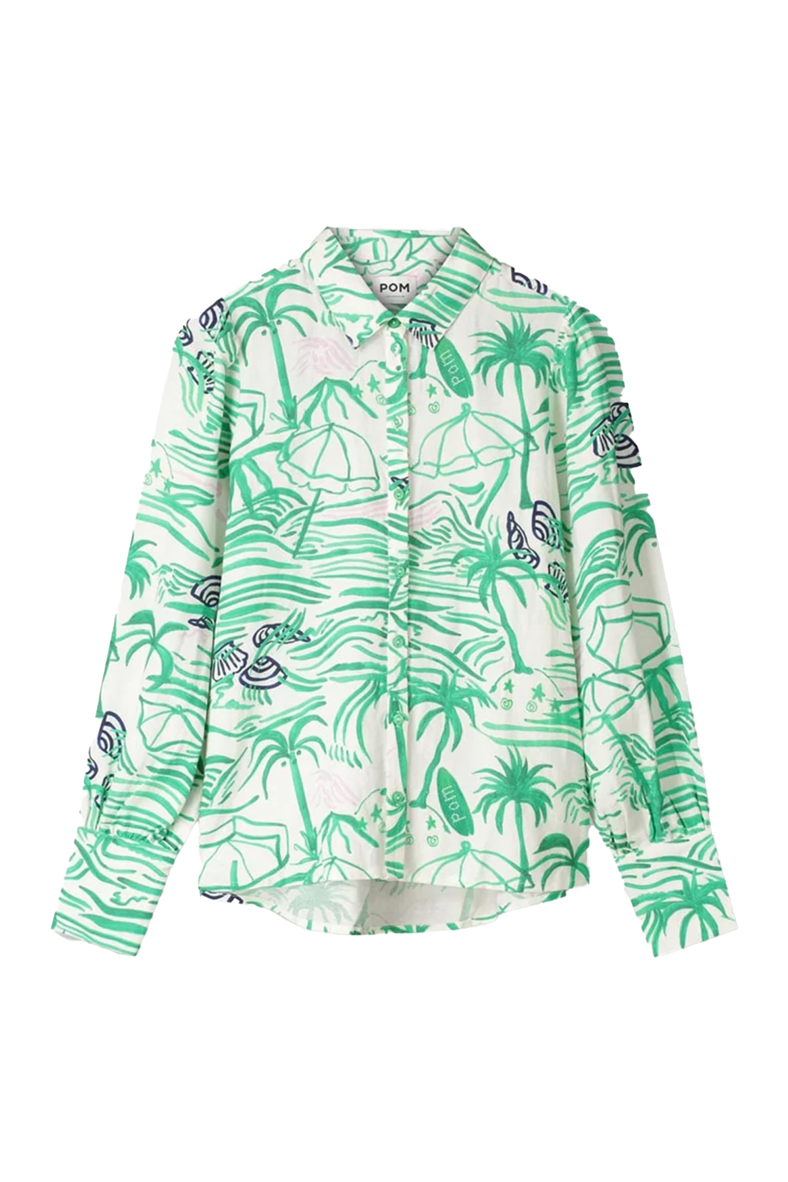 Dames blouse lange mouw groen