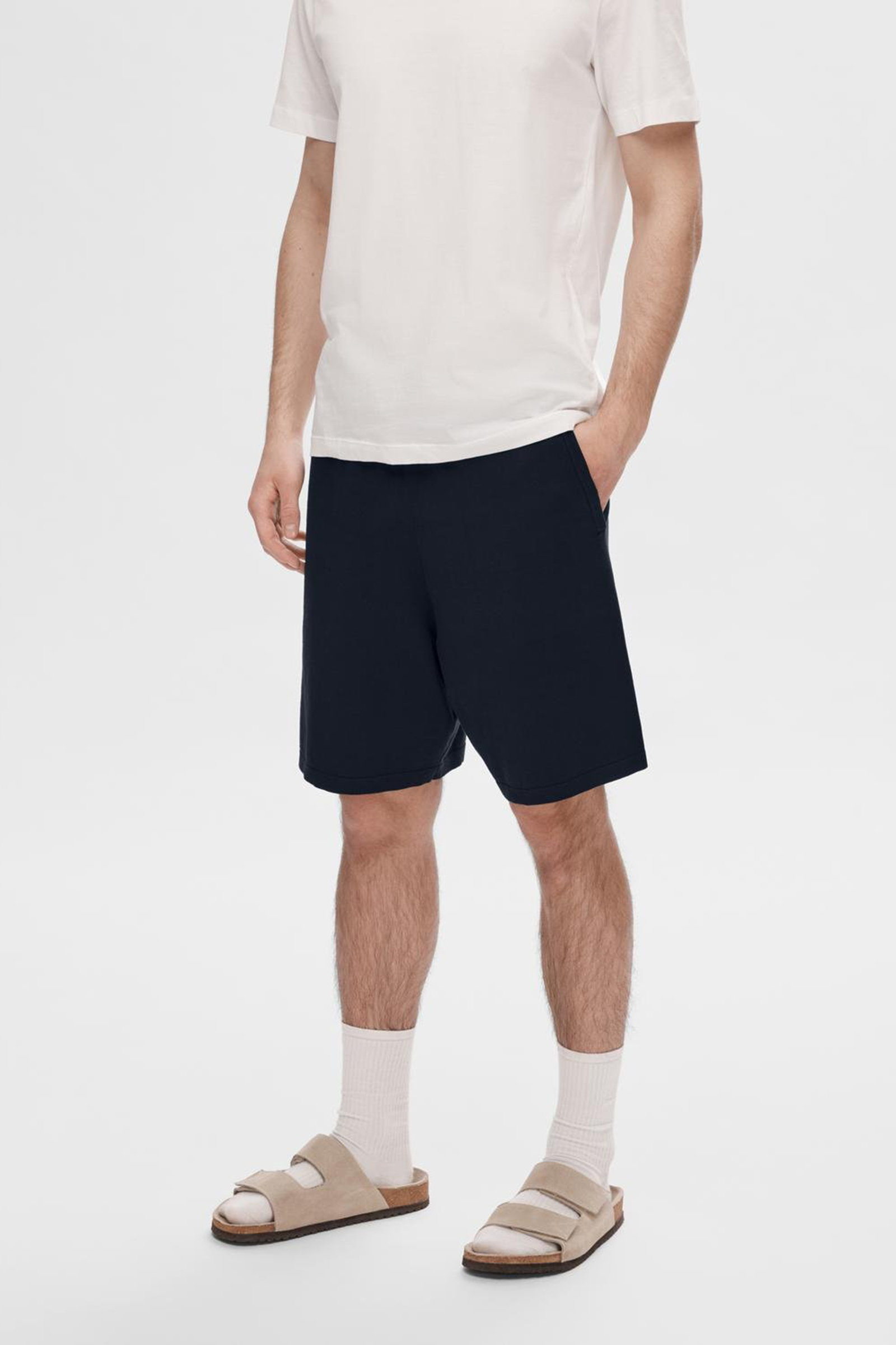 Heren short blauw