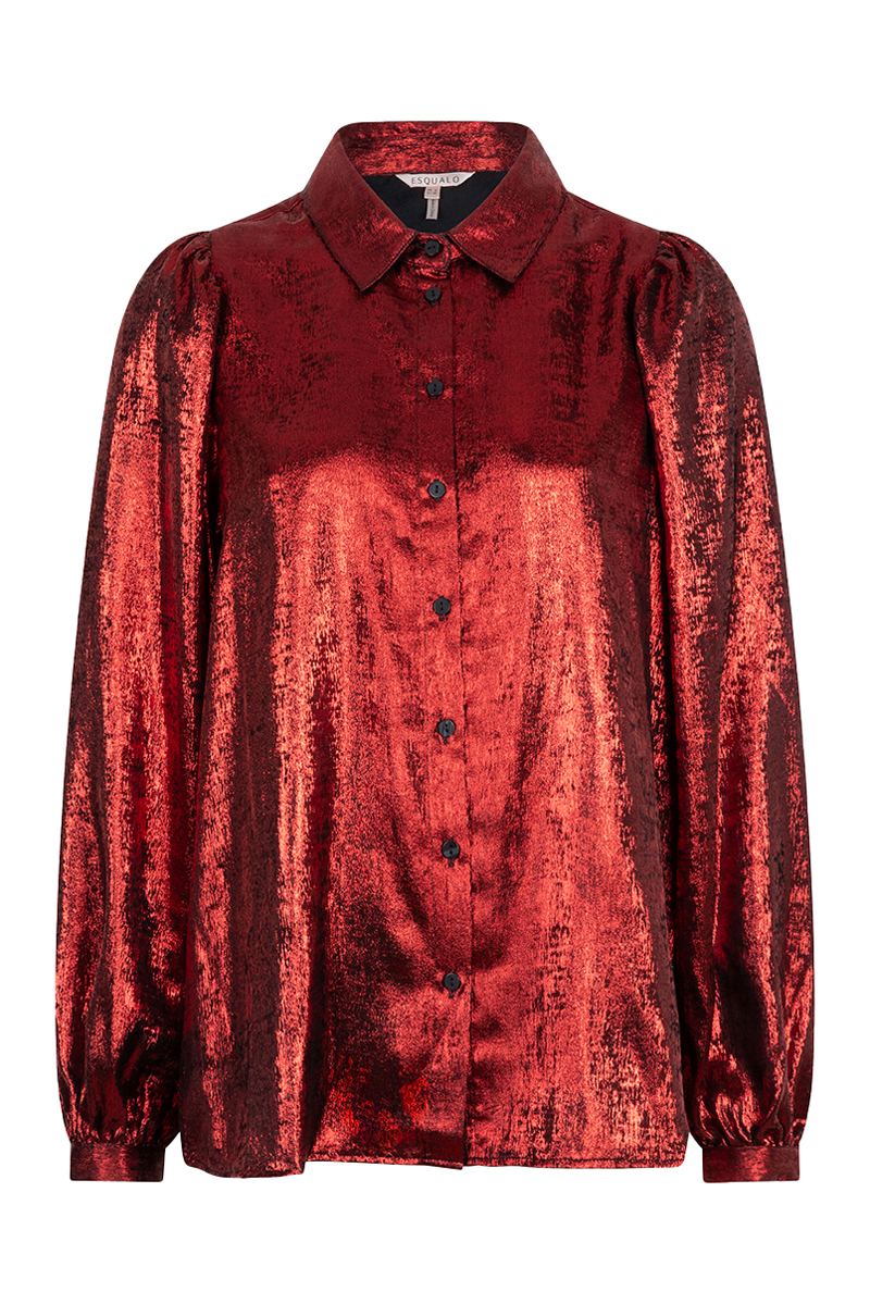 Dames blouse lange mouw rood