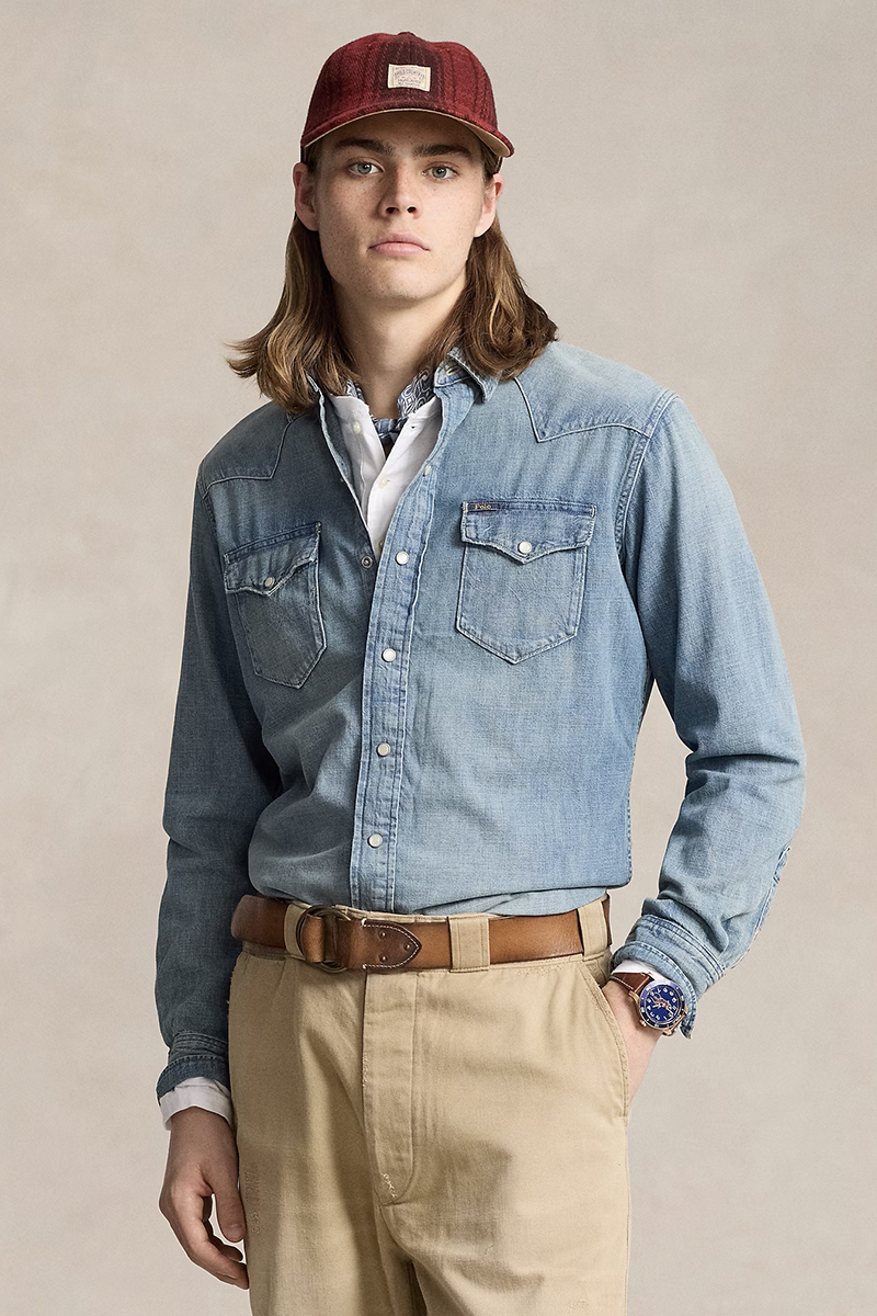 Heren overhemd lm casual blauw