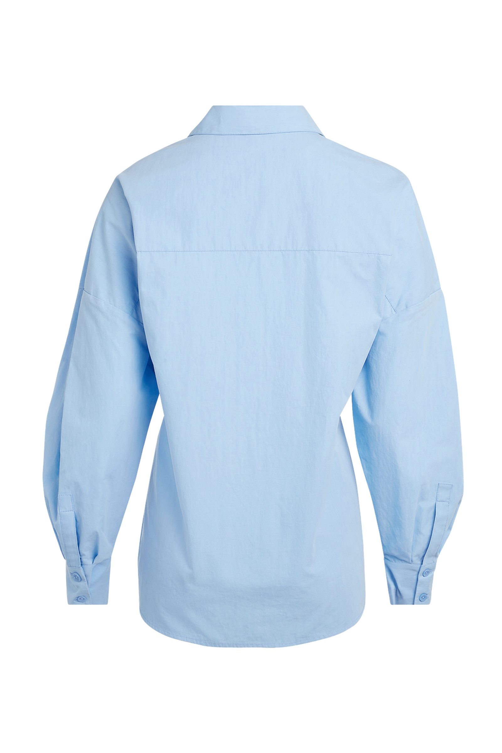 Dames blouse lange mouw blauw