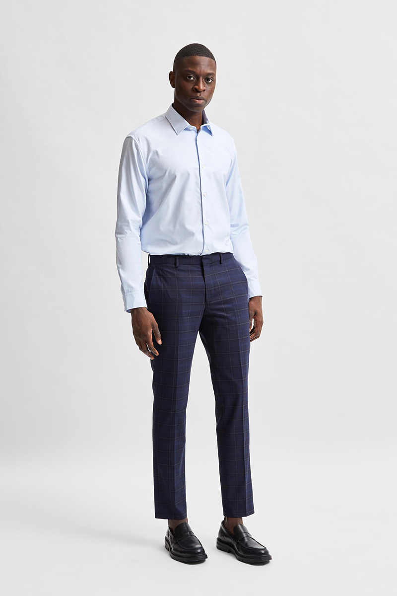 Selected SLHREGETHAN SHIRT LS CLASSIC B NOOS Blauw-1 3