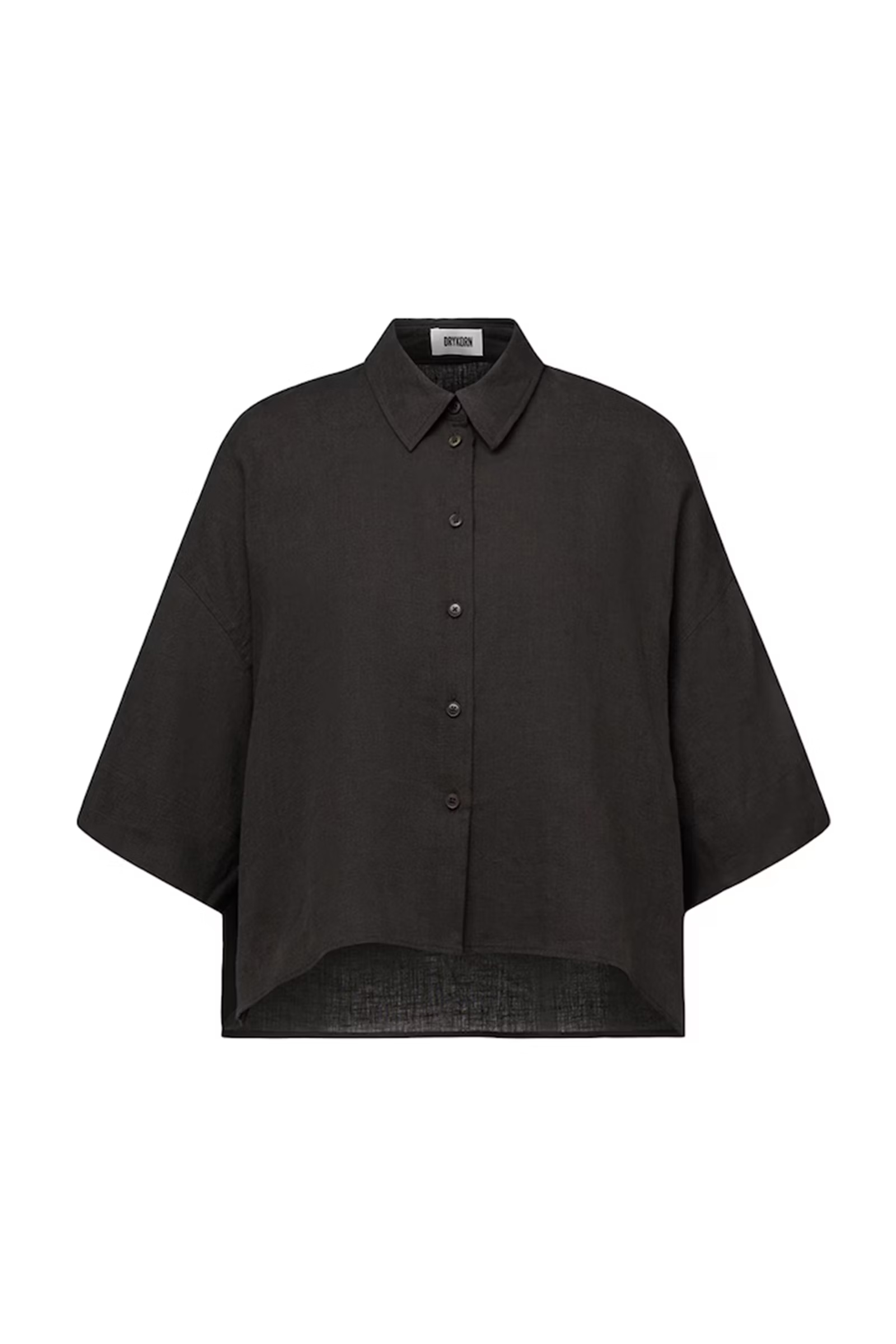 Dames blouse korte mouw bruin