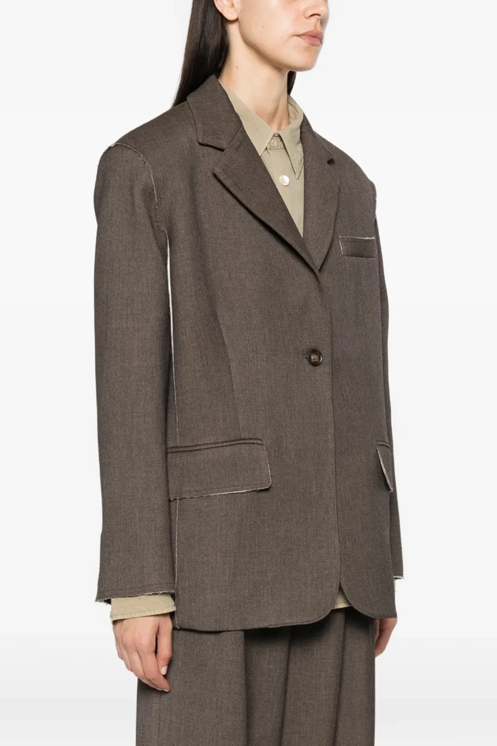 Dames blazer bruin