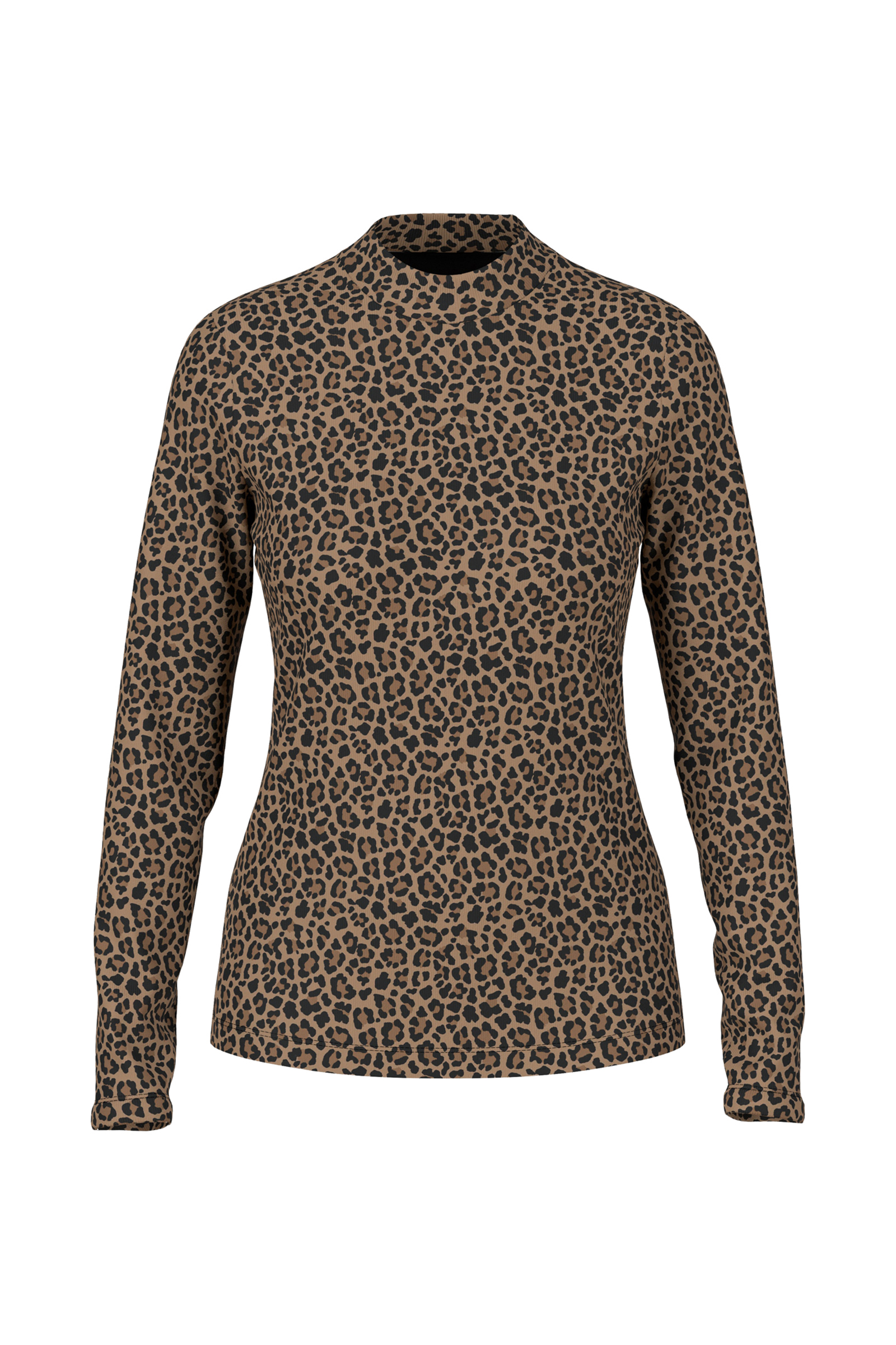 Dames t-shirt korte mouw bruin