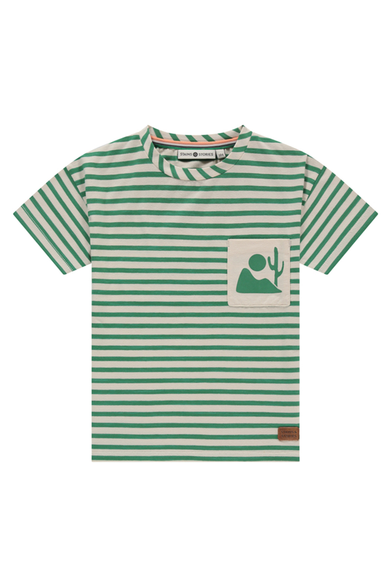 Stains and Stories Boys t-shirt short sleeve Groen-1 1
