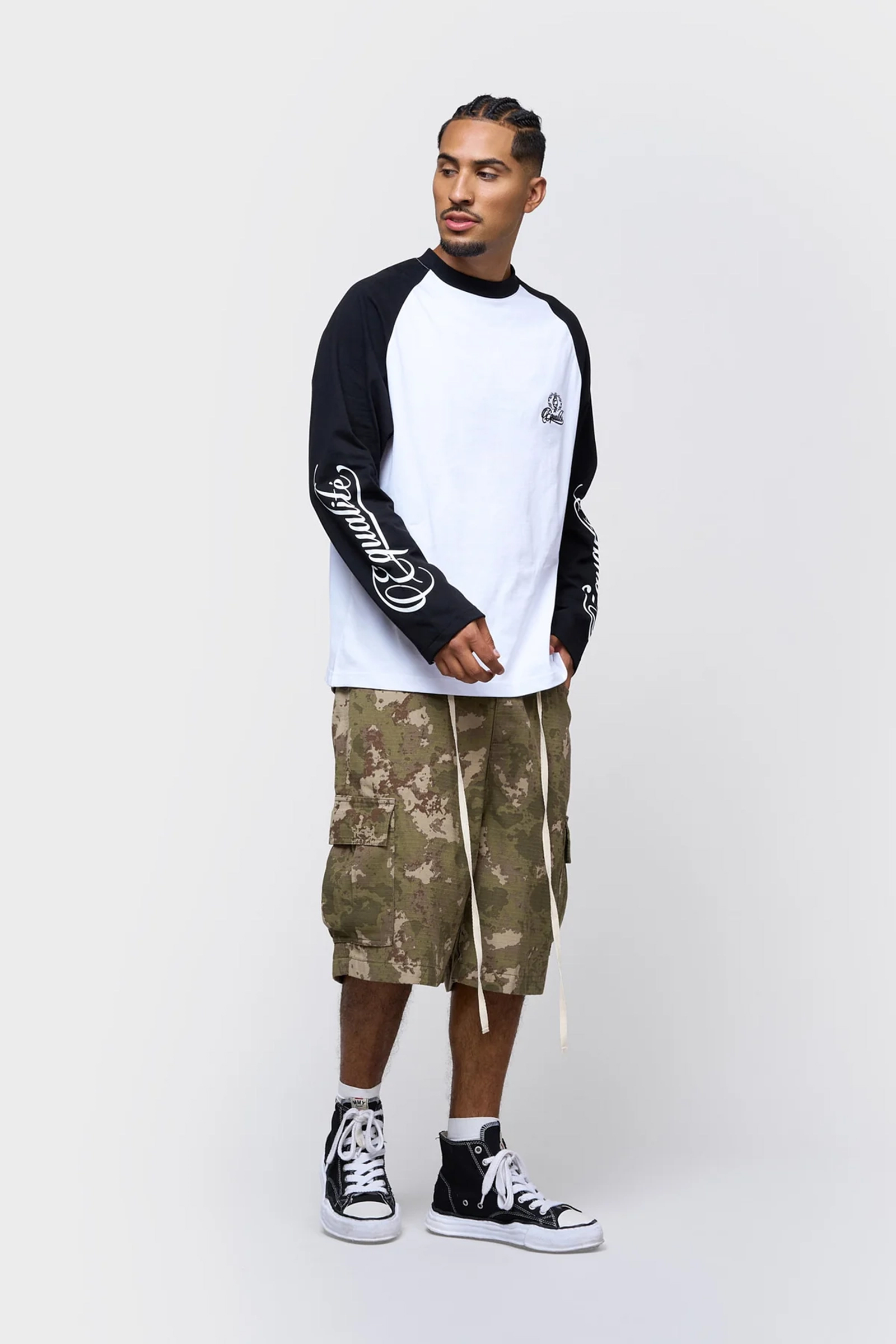 Heren t-shirt lange mouw wit