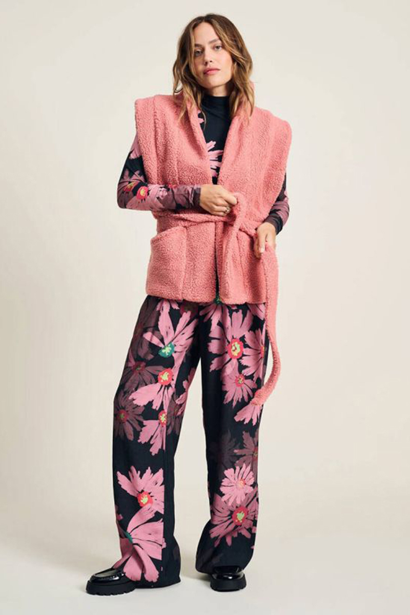 Dames gilet rose
