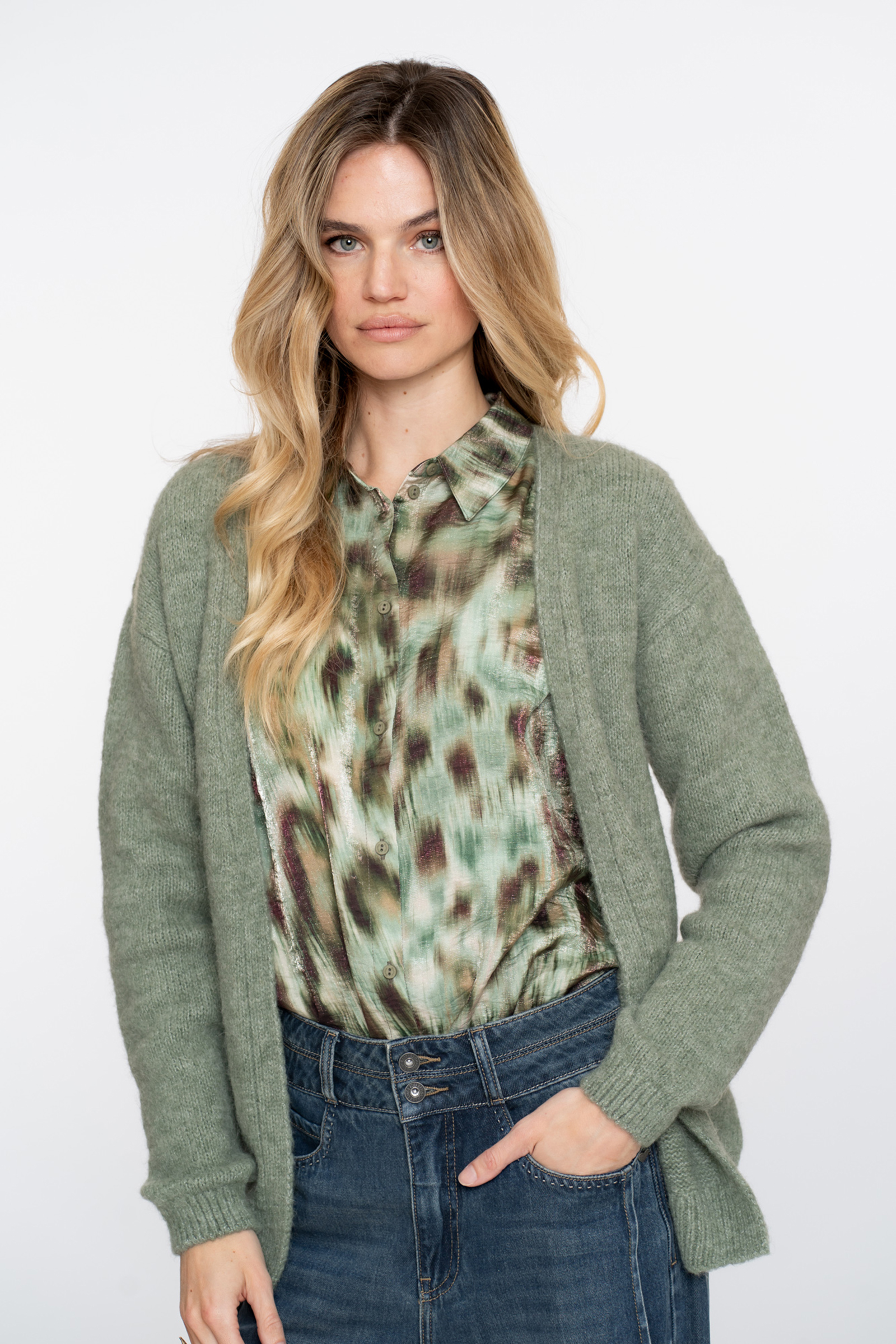 Dames vest groen