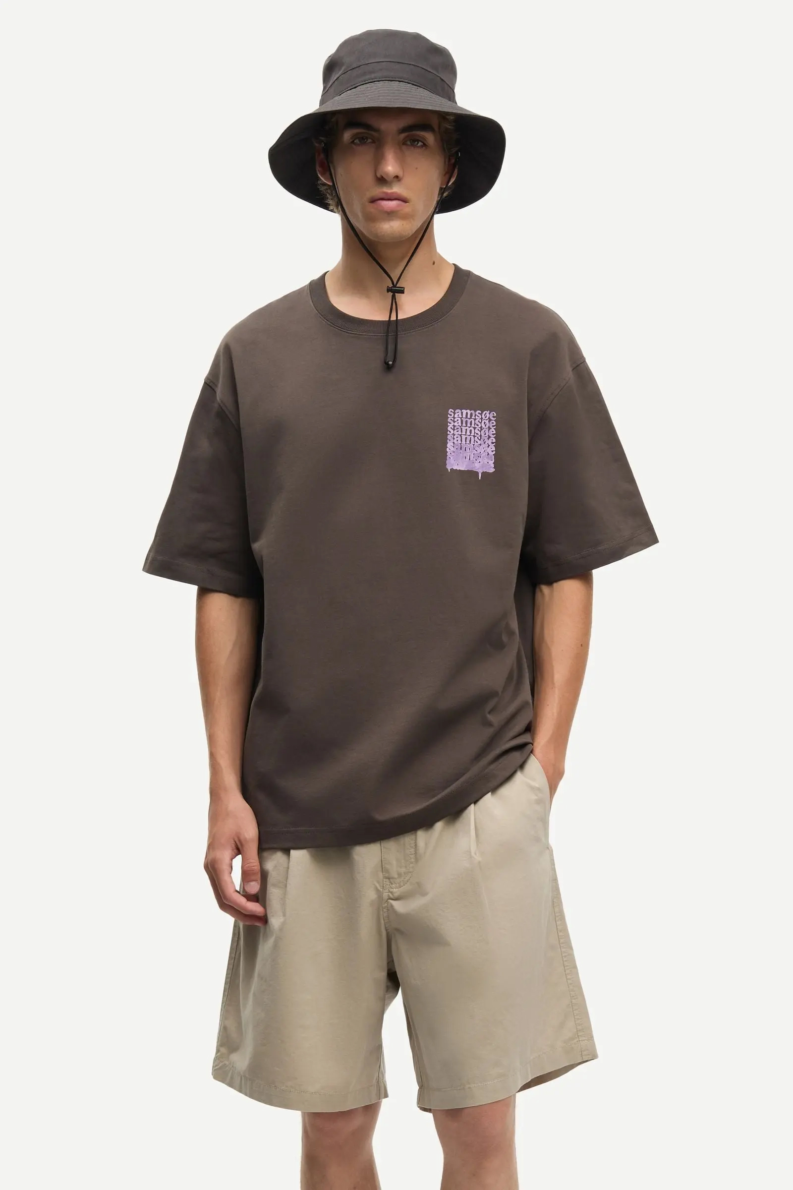 Heren t-shirt kortemouw bruin