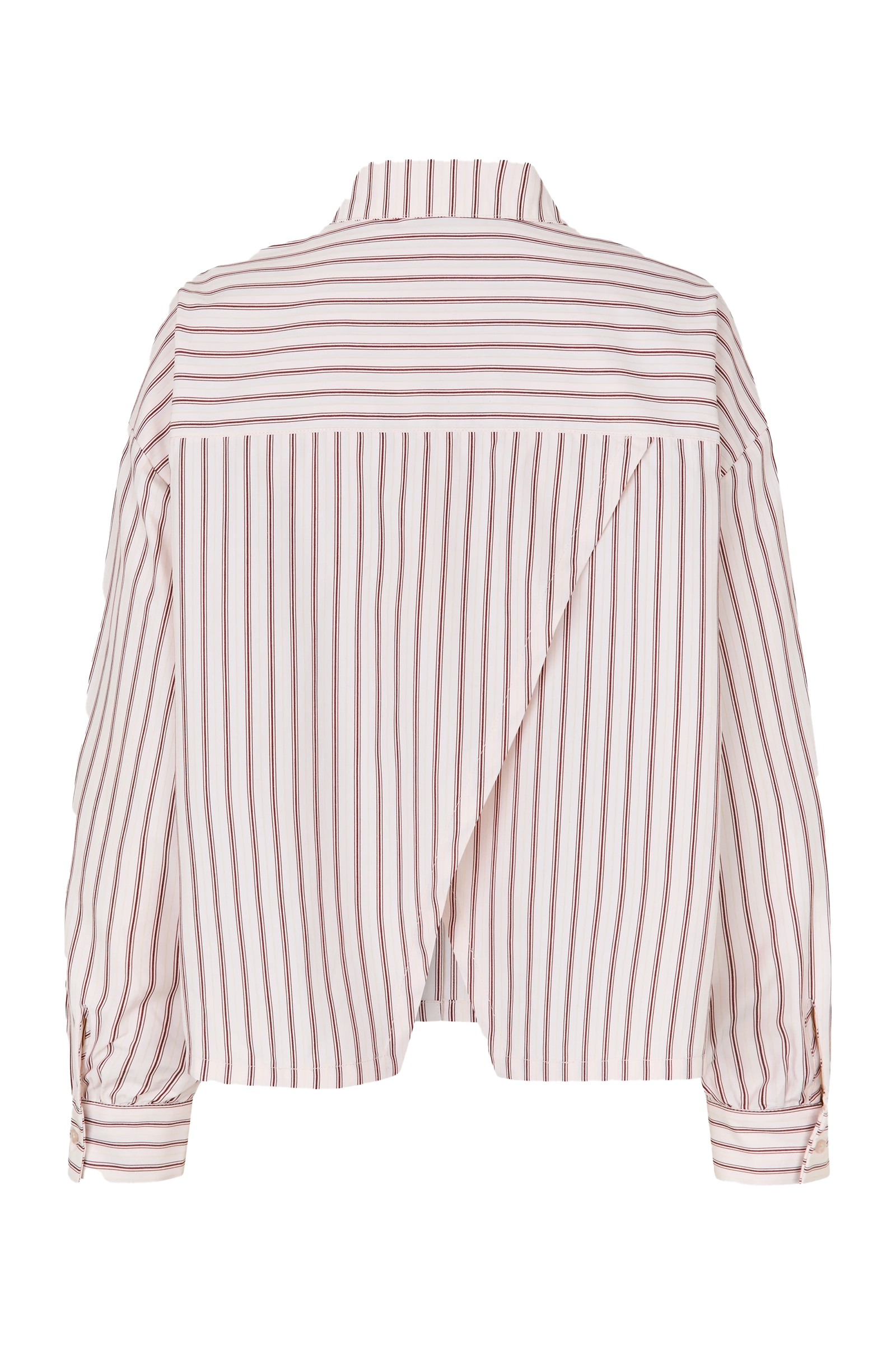 Dames blouse lange mouw rose