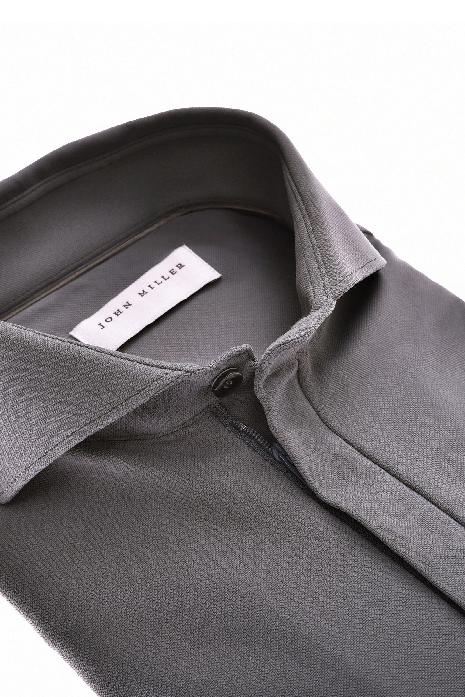 Heren overhemd lm dressual grijs