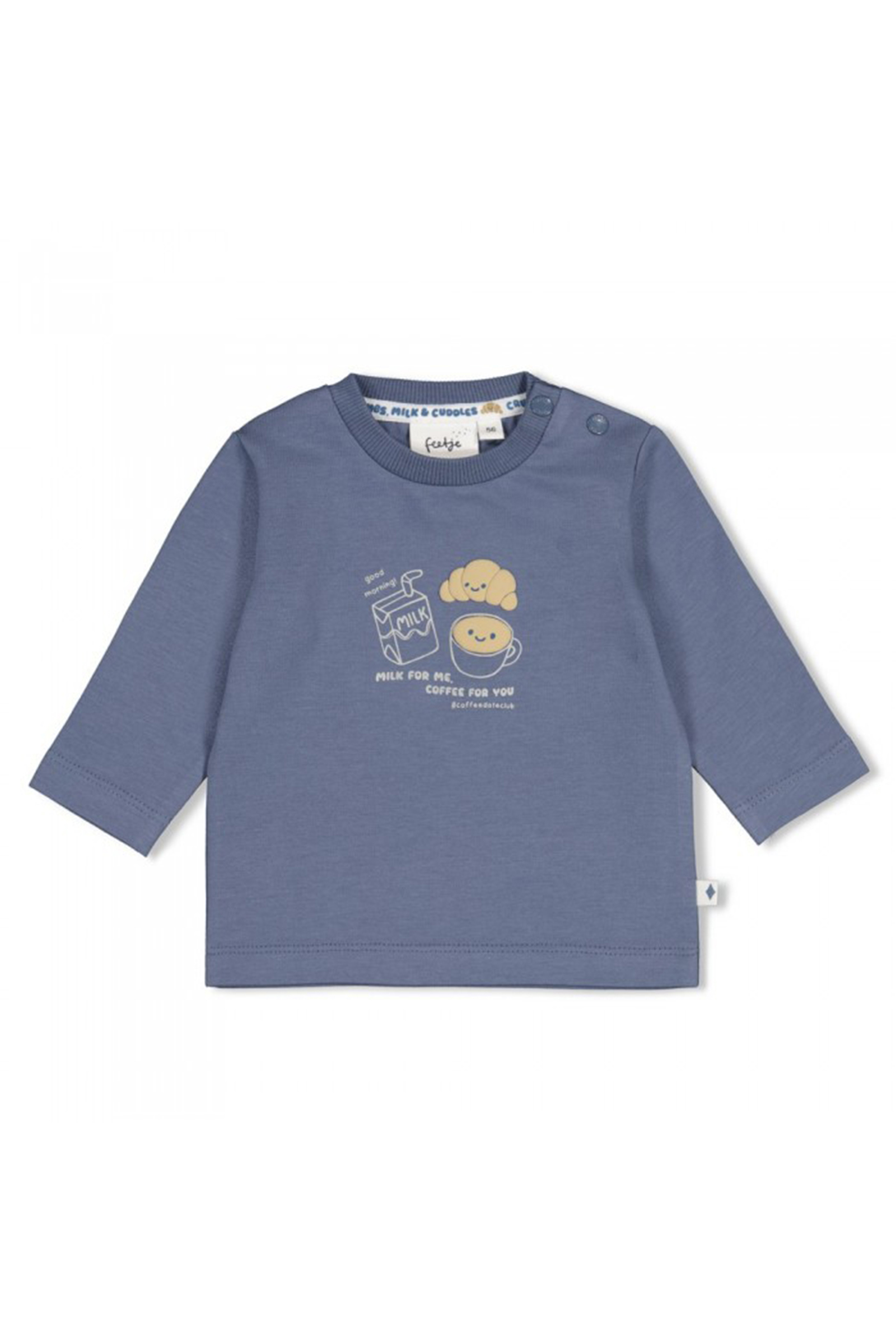 Baby t-shirt lange mouw blauw
