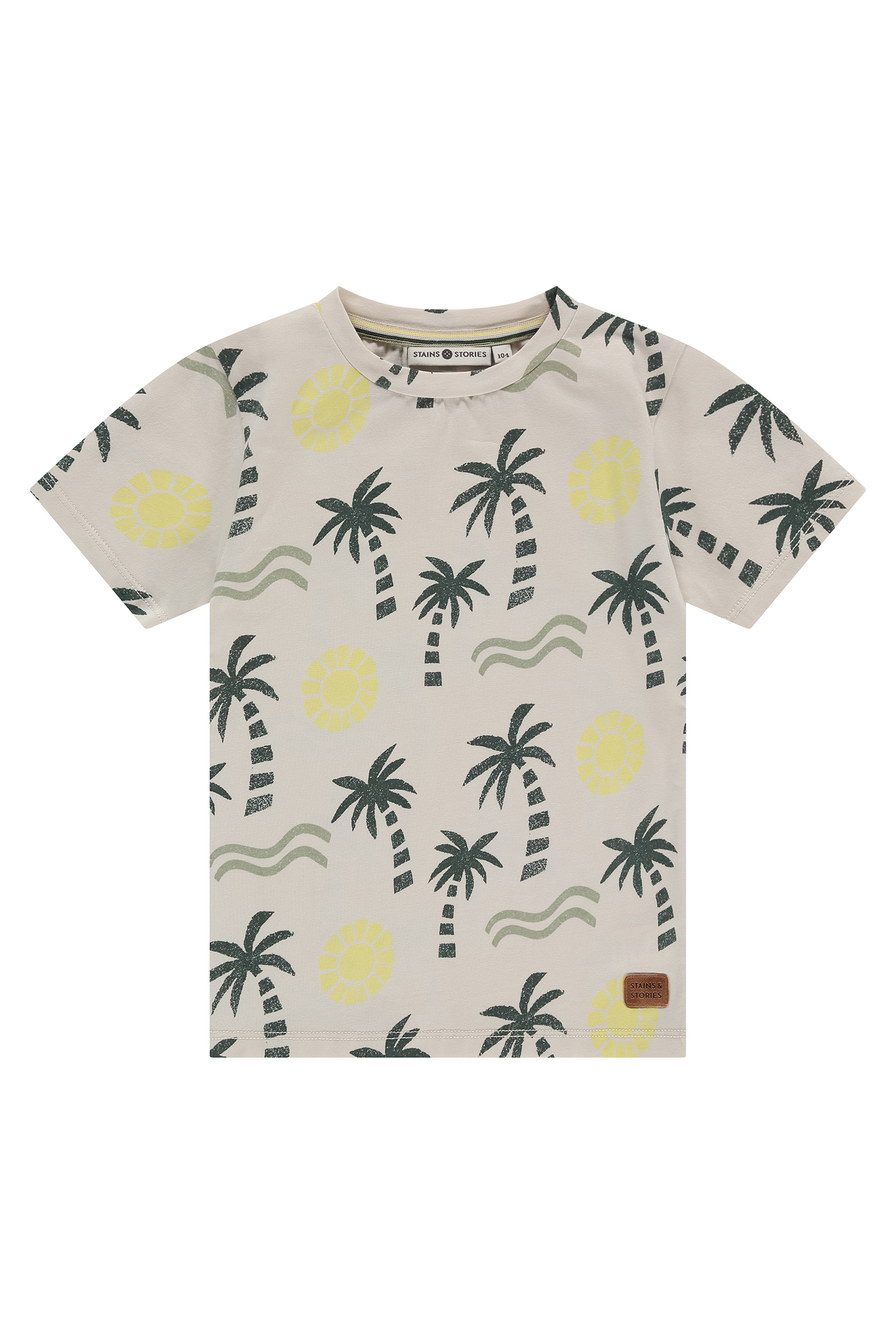 Stains and Stories Boys tshirt shortsleeve Ecru-1 1