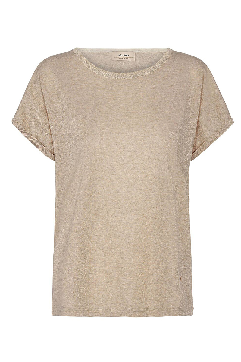 Dames t-shirt korte mouw goud