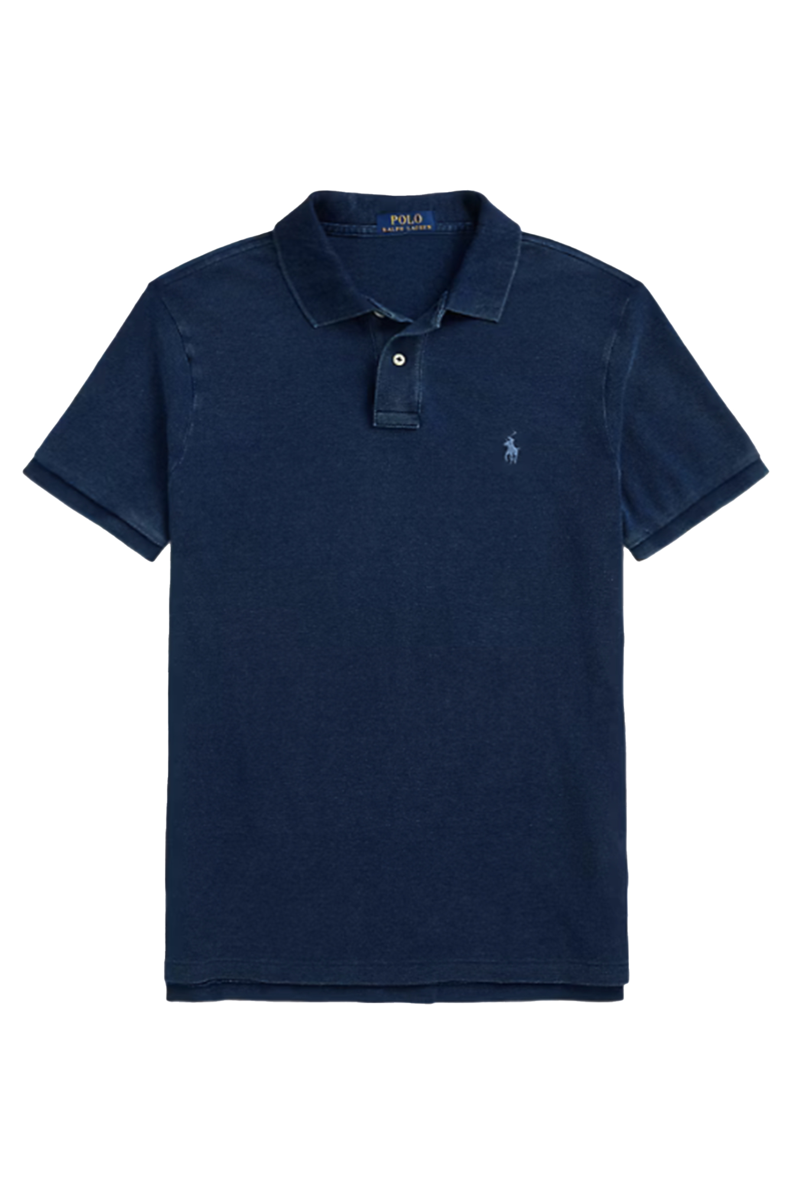 Heren polo korte mouw blauw