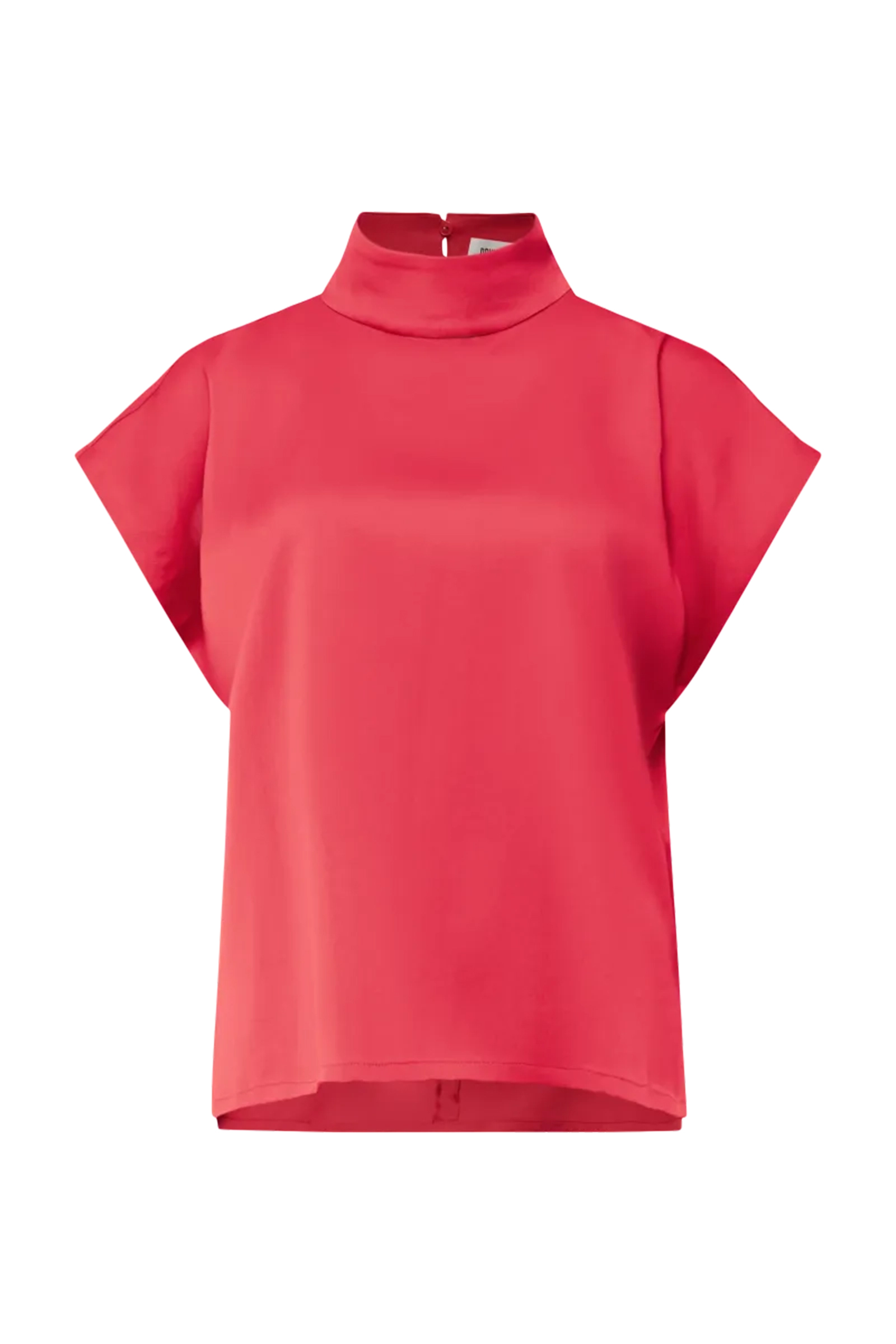 Dames blouse korte mouw rood