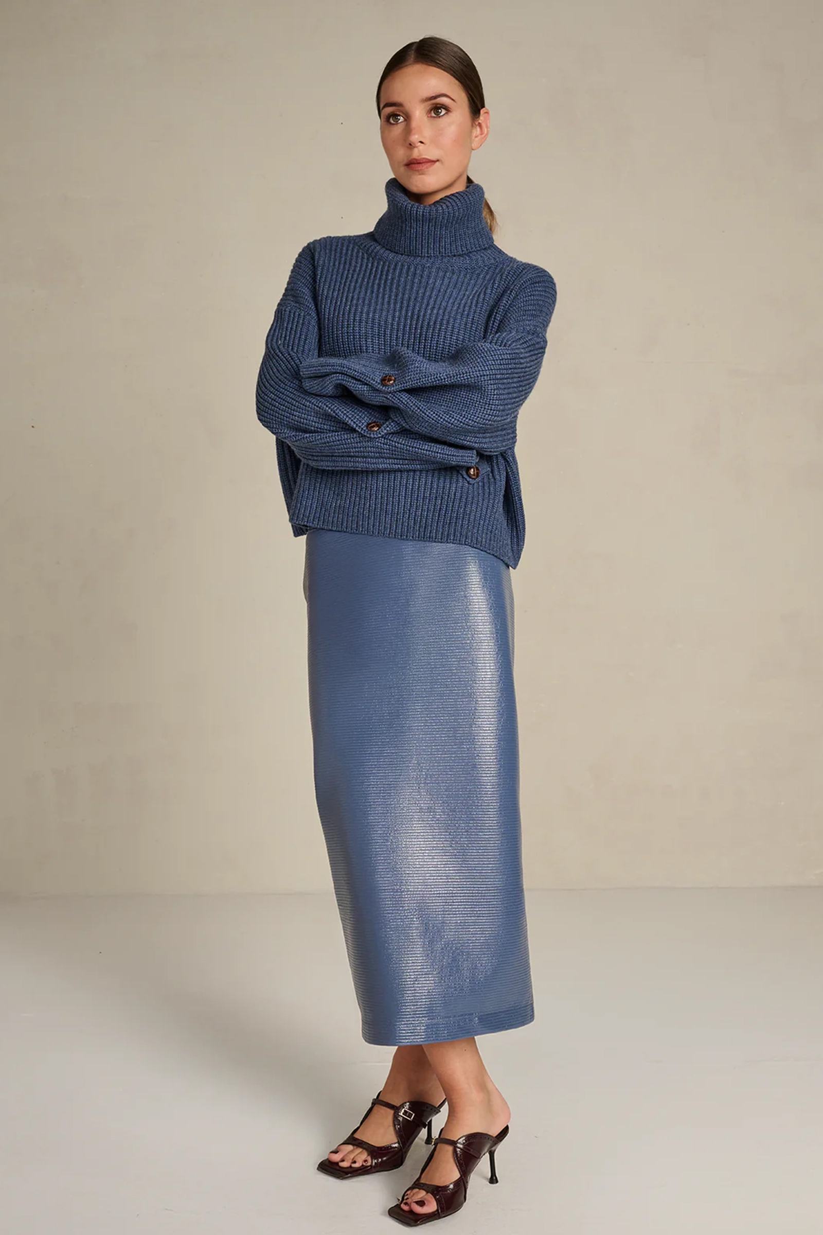 Dames rok blauw