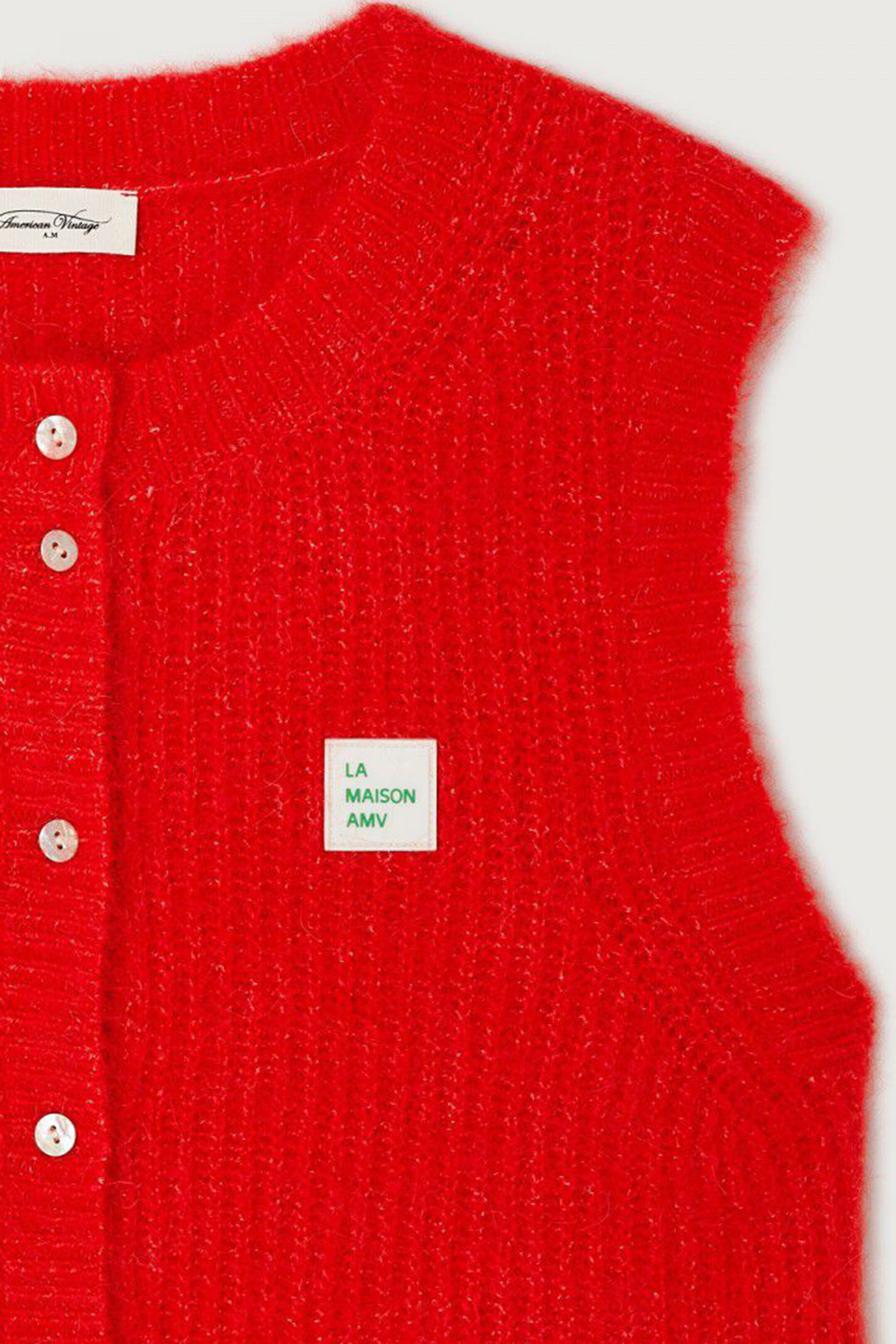 Dames gilet rood