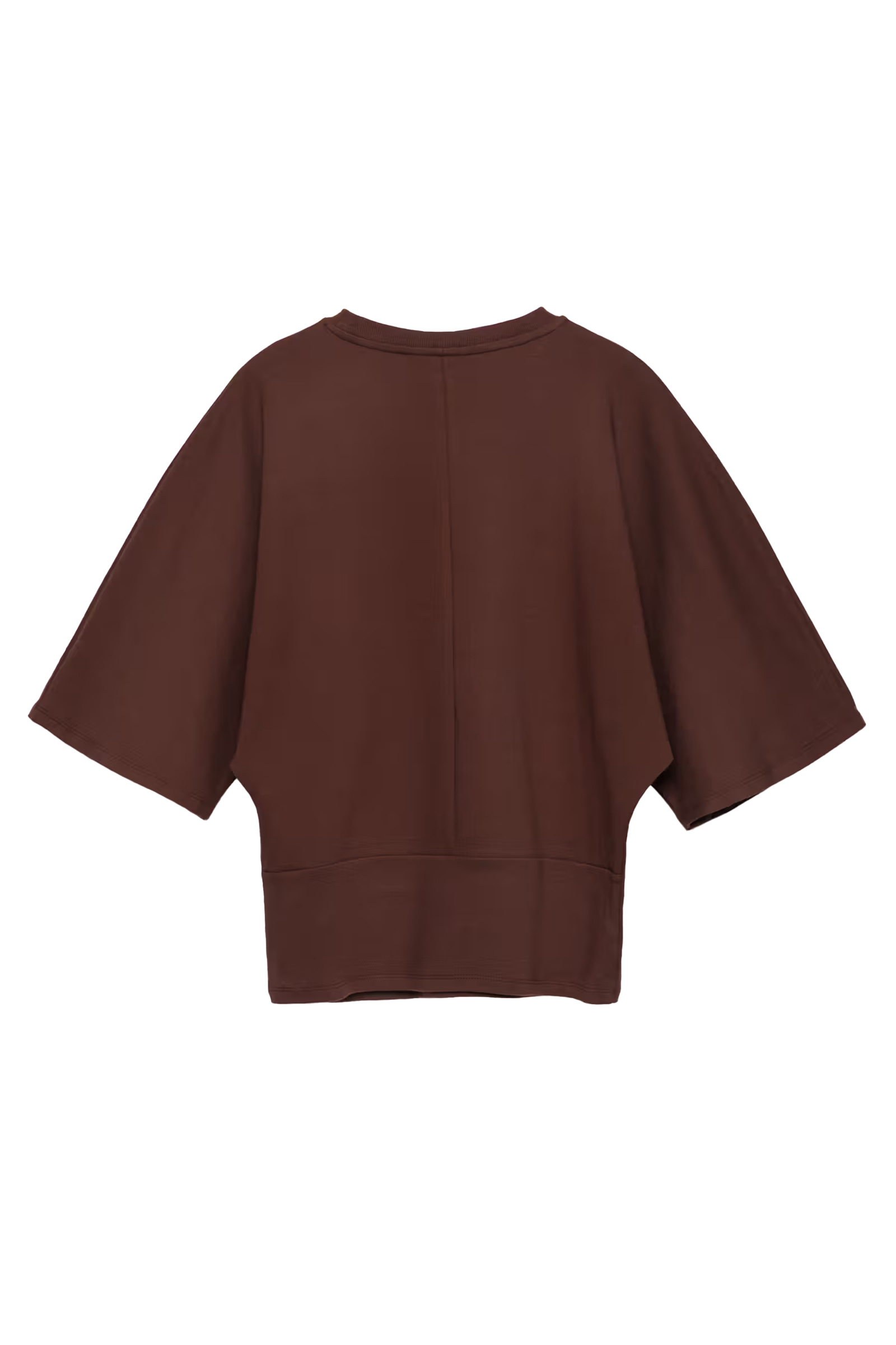 Dames t-shirt korte mouw bruin