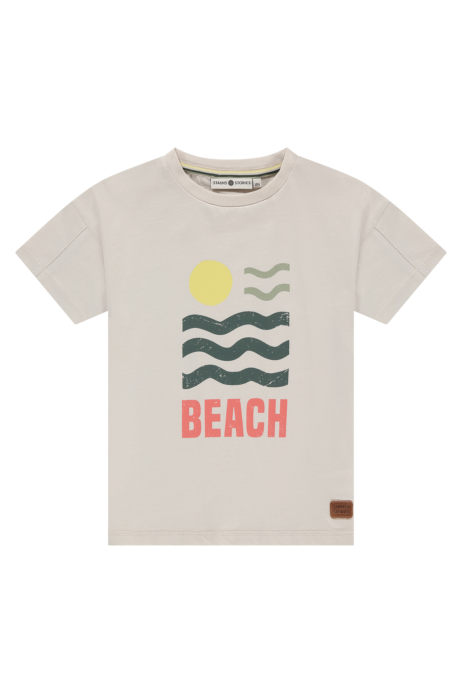 Jongens t-shirt korte mouw ecru