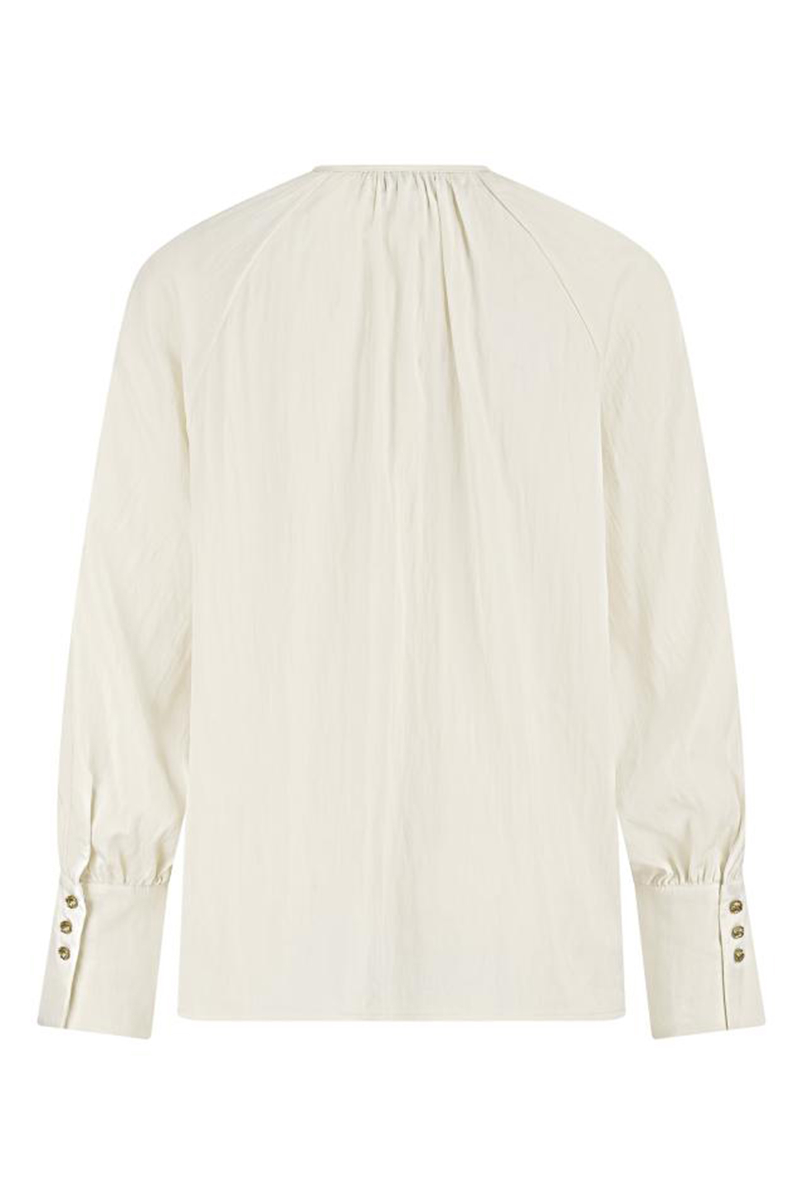 Dames blouse lange mouw ecru