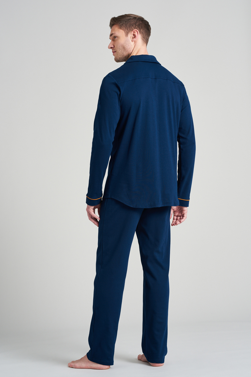 Schiesser Nachtmode heren pyjama Blauw-1 6