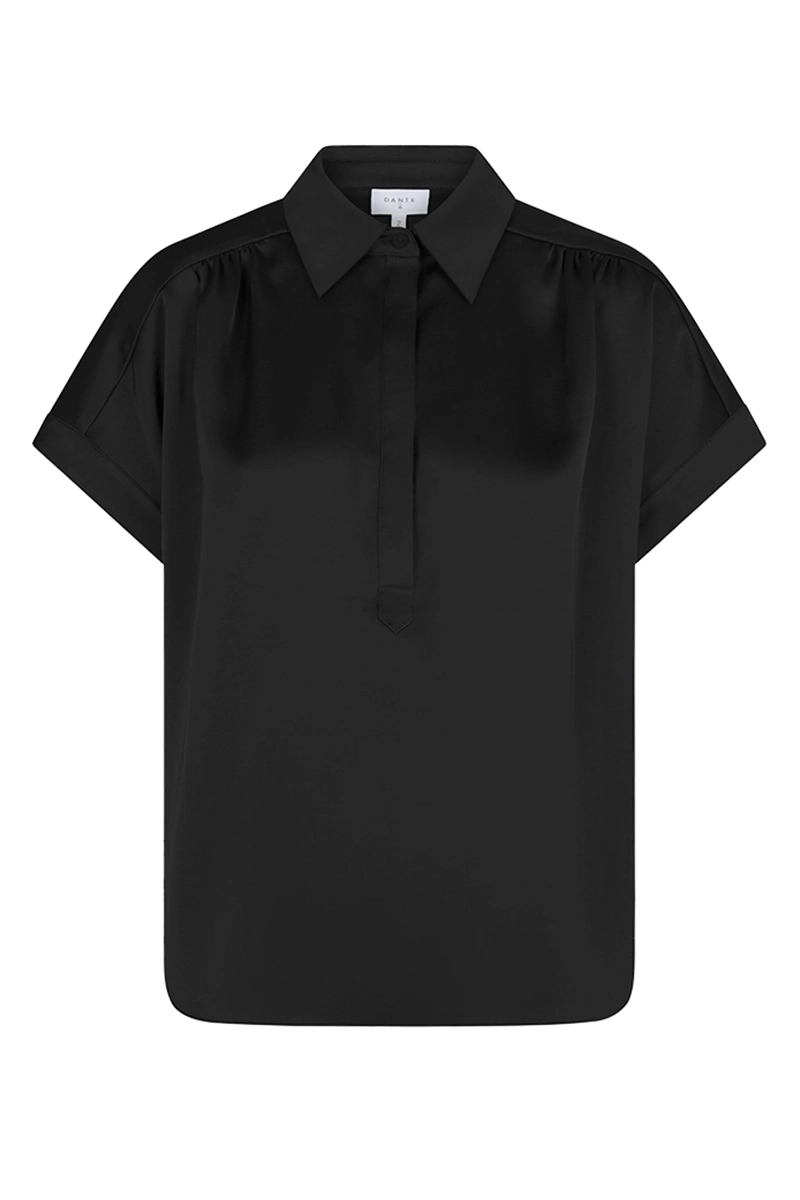 Dante 6 Zelena slouchy fit shirt Zwart-1 1