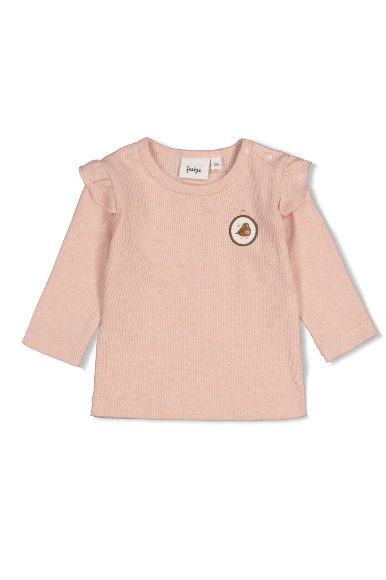 Baby t-shirt lange mouw rose