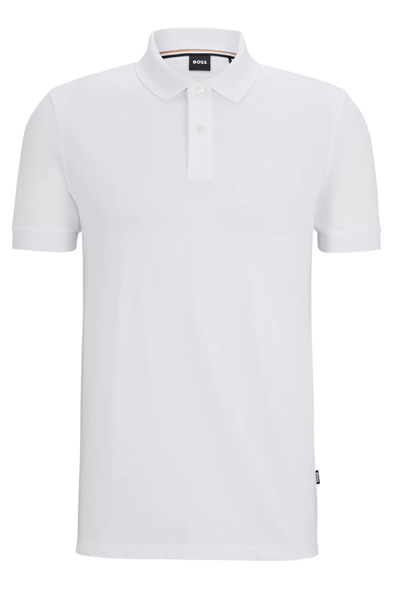 Heren polo korte mouw wit