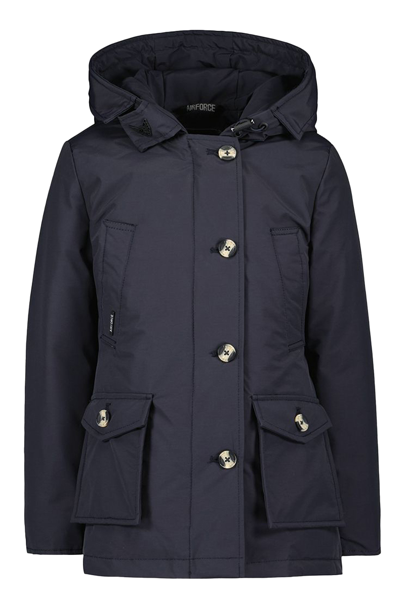 Airforce 4 pocket parka Blauw-1 1