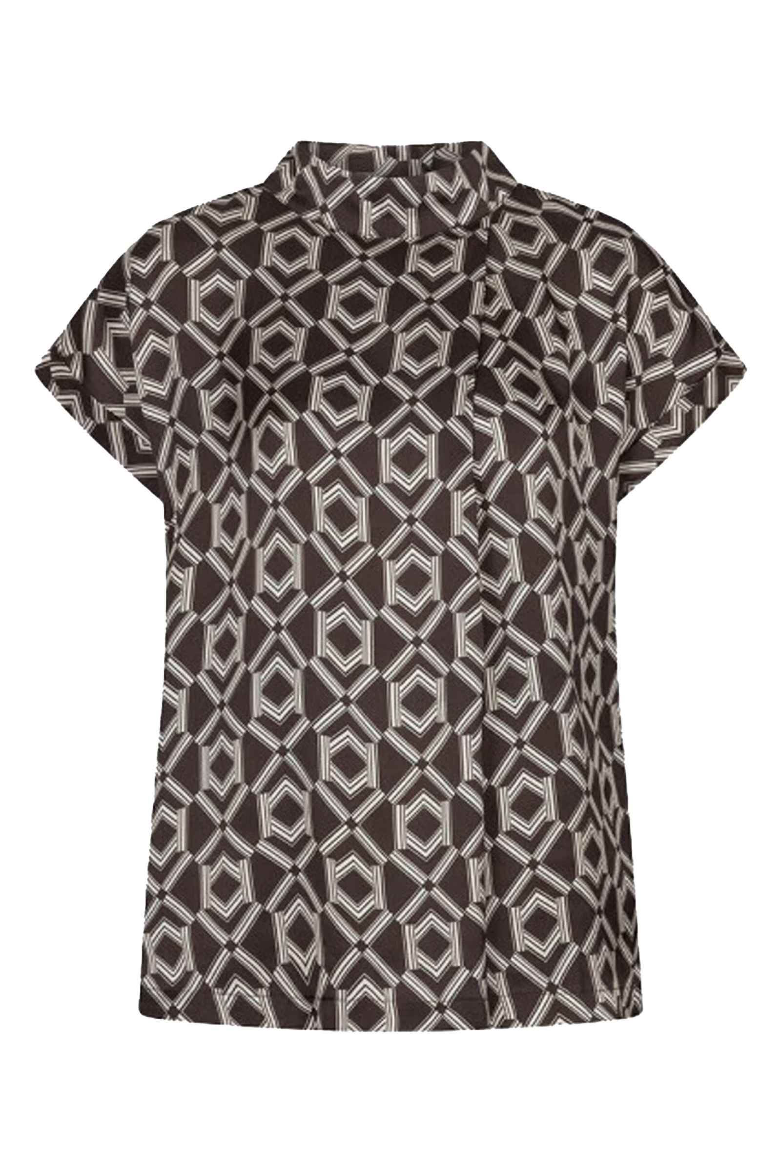 Dames blouse lange mouw bruin
