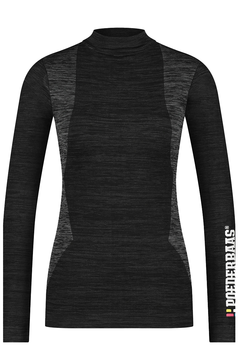 Thermo dames t-shirt lm zwart