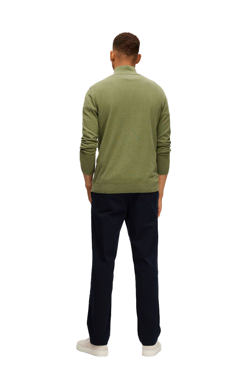 Selected SLHBERG HALF ZIP CARDIGAN NOOS Groen-4 4