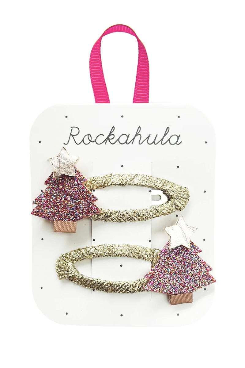 ROCKAHULA KIDS Jolly glitter Xmas tree clips Rose-1 1