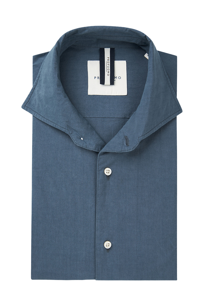 Heren overhemd lm casual blauw