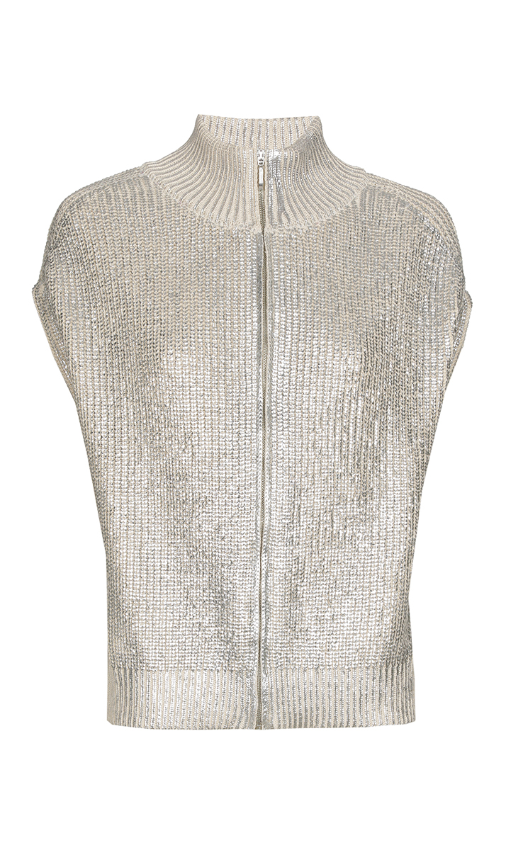 Dames vest bruin