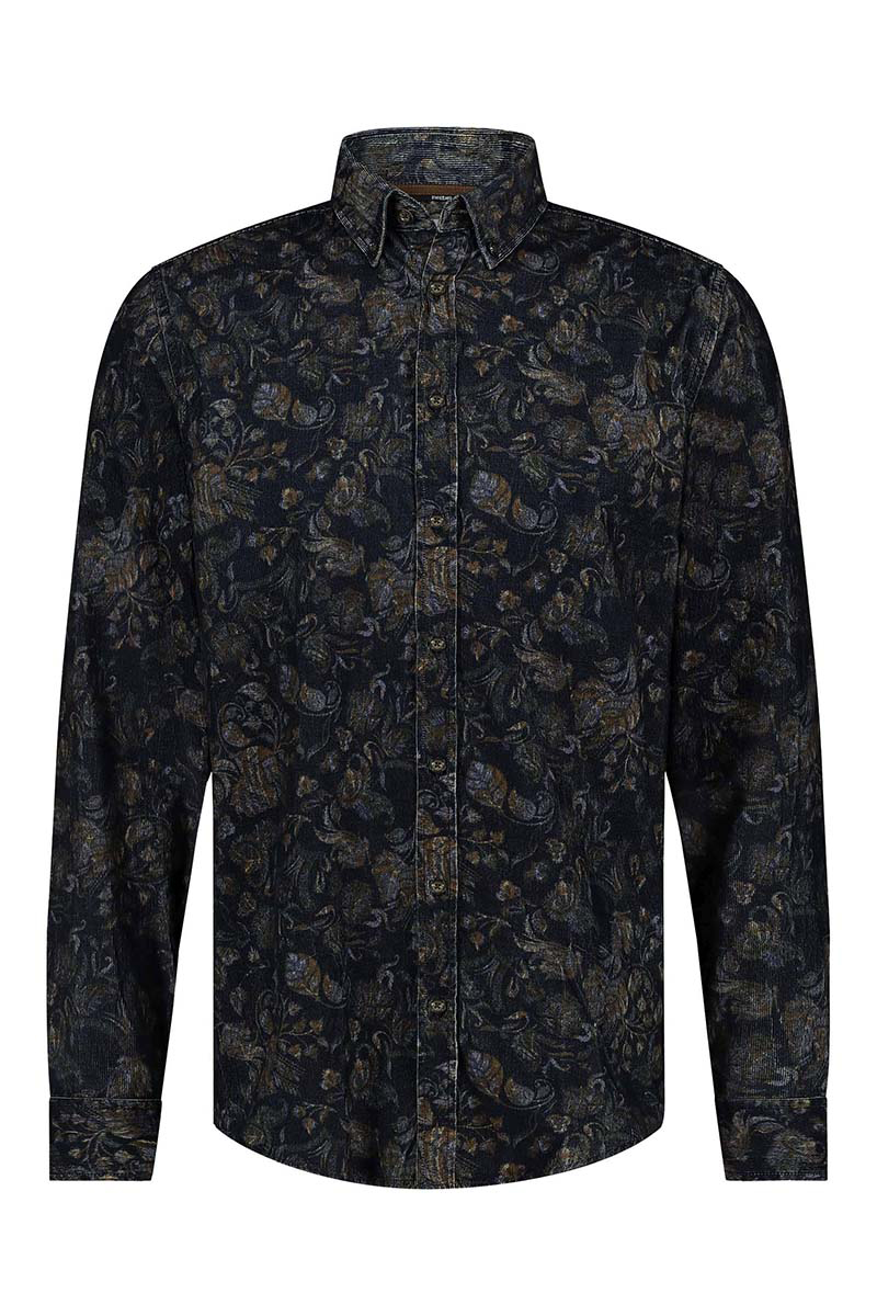 Heren overhemd lm casual blauw