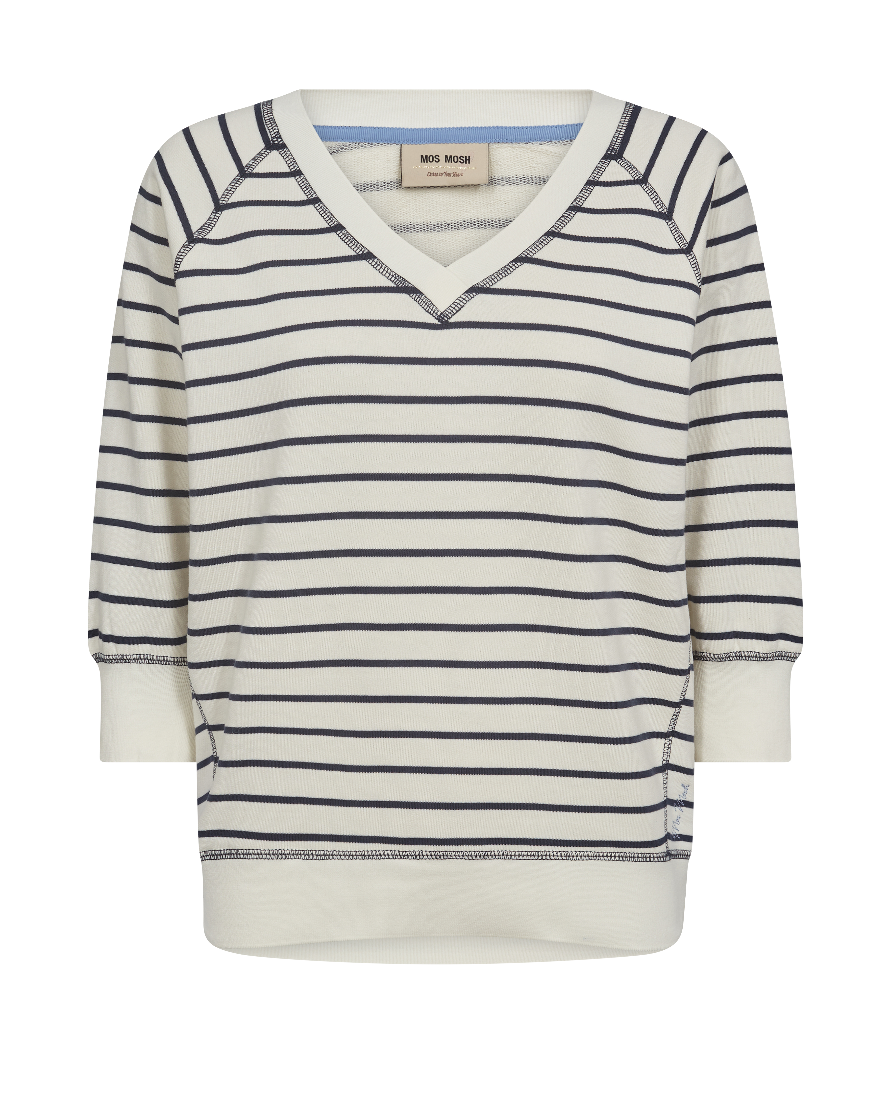 Mos Mosh Maggie Stripe Sweatshirt Blauw-1 1