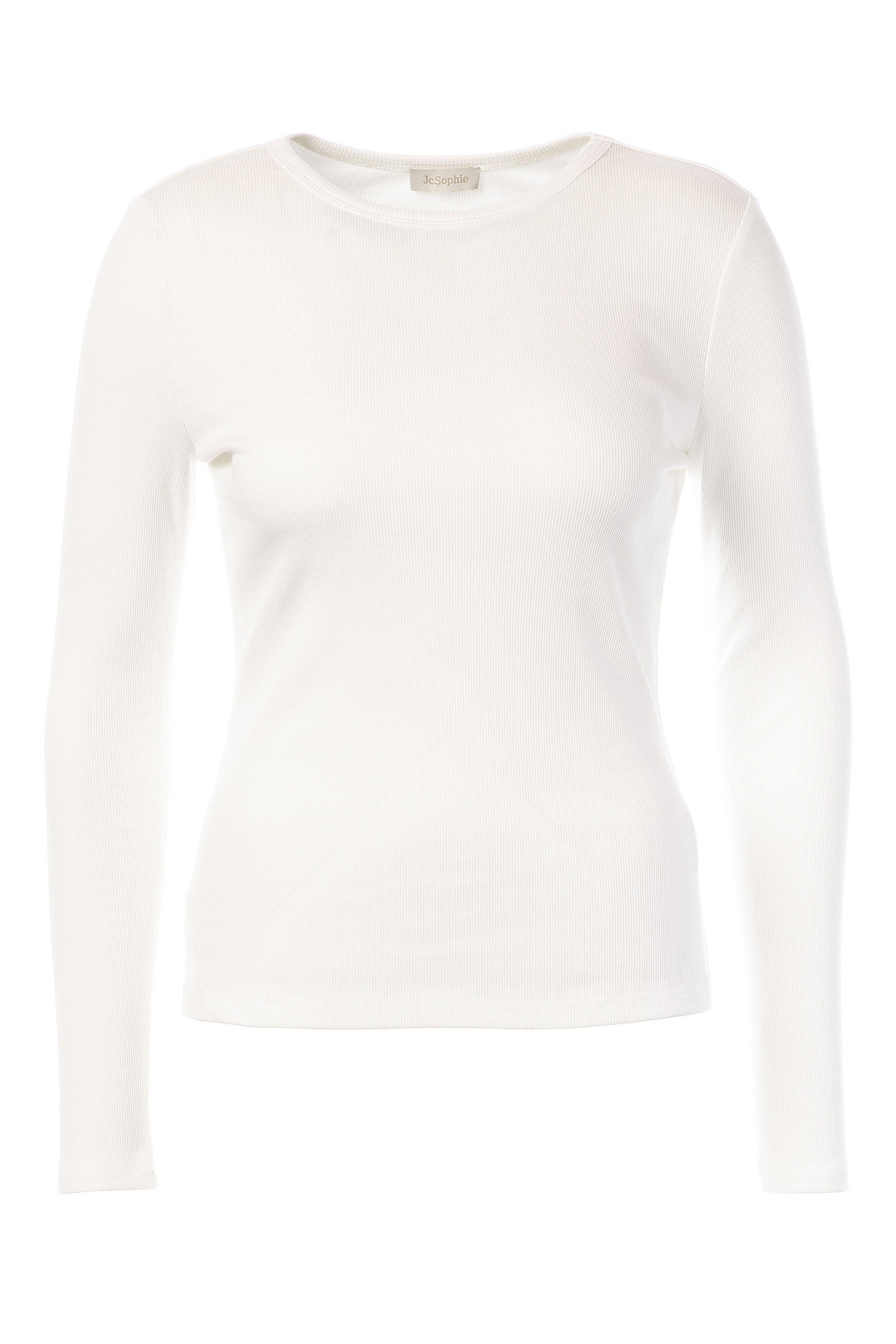 Dames t-shirt lange mouw wit