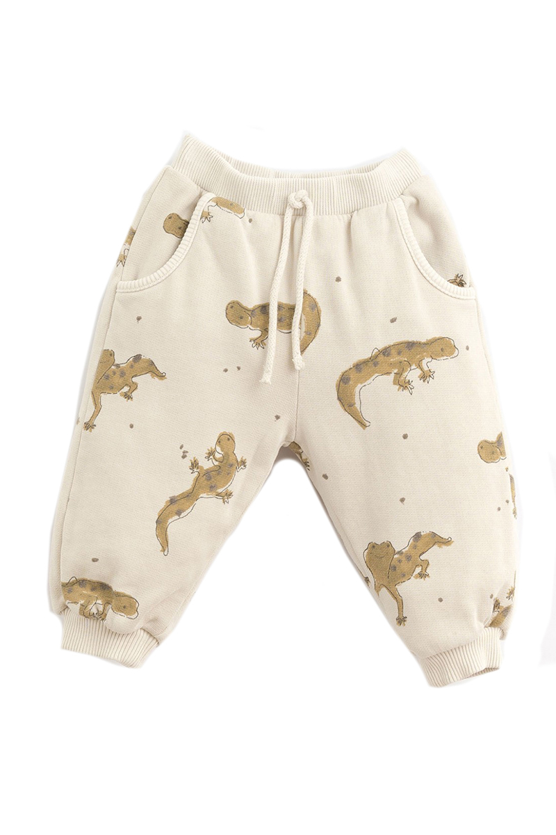 Play Up printed fleece shorts Ecru-1 1